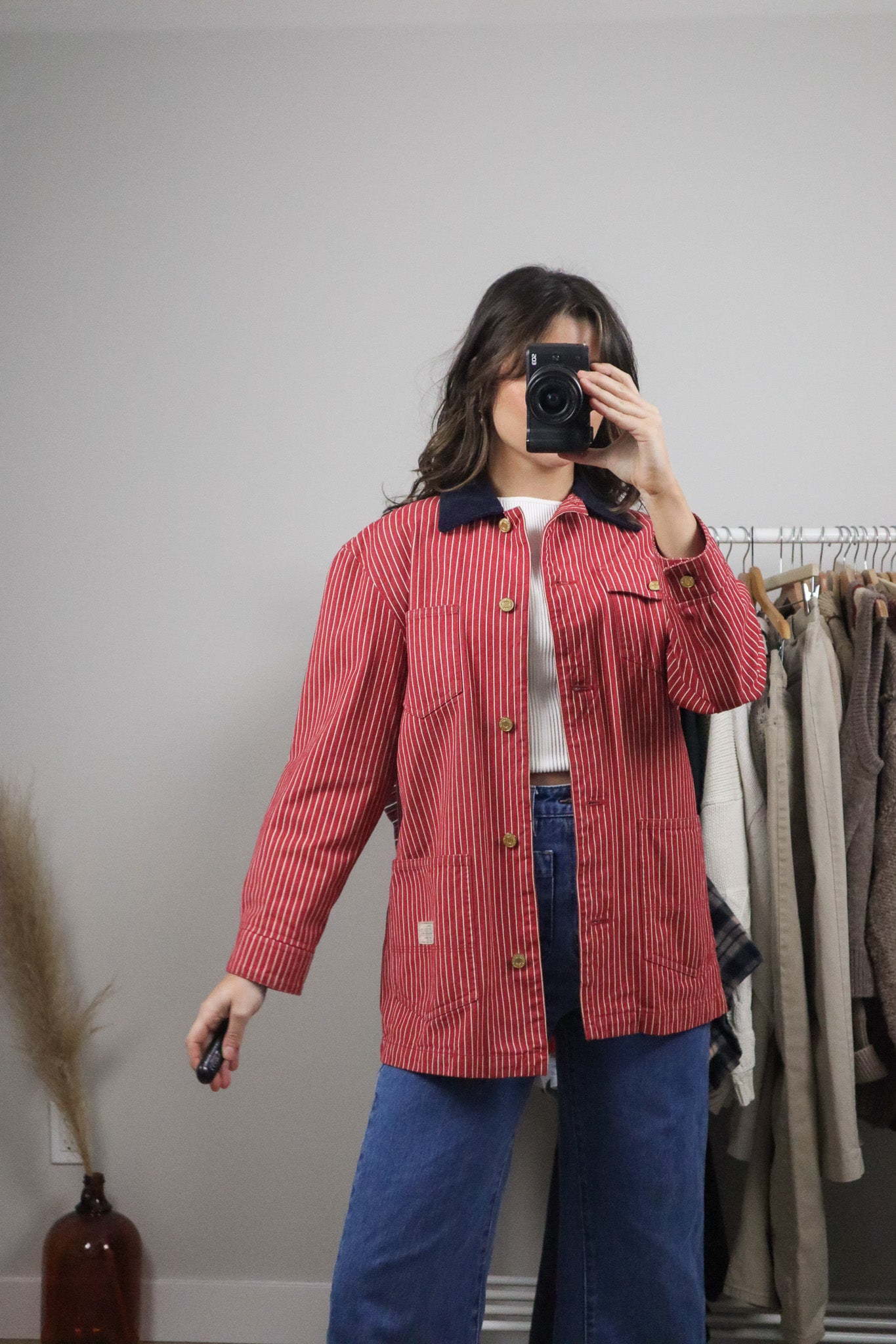 Vintage x Ralph Lauren Pinstripe Barn Jacket (S)