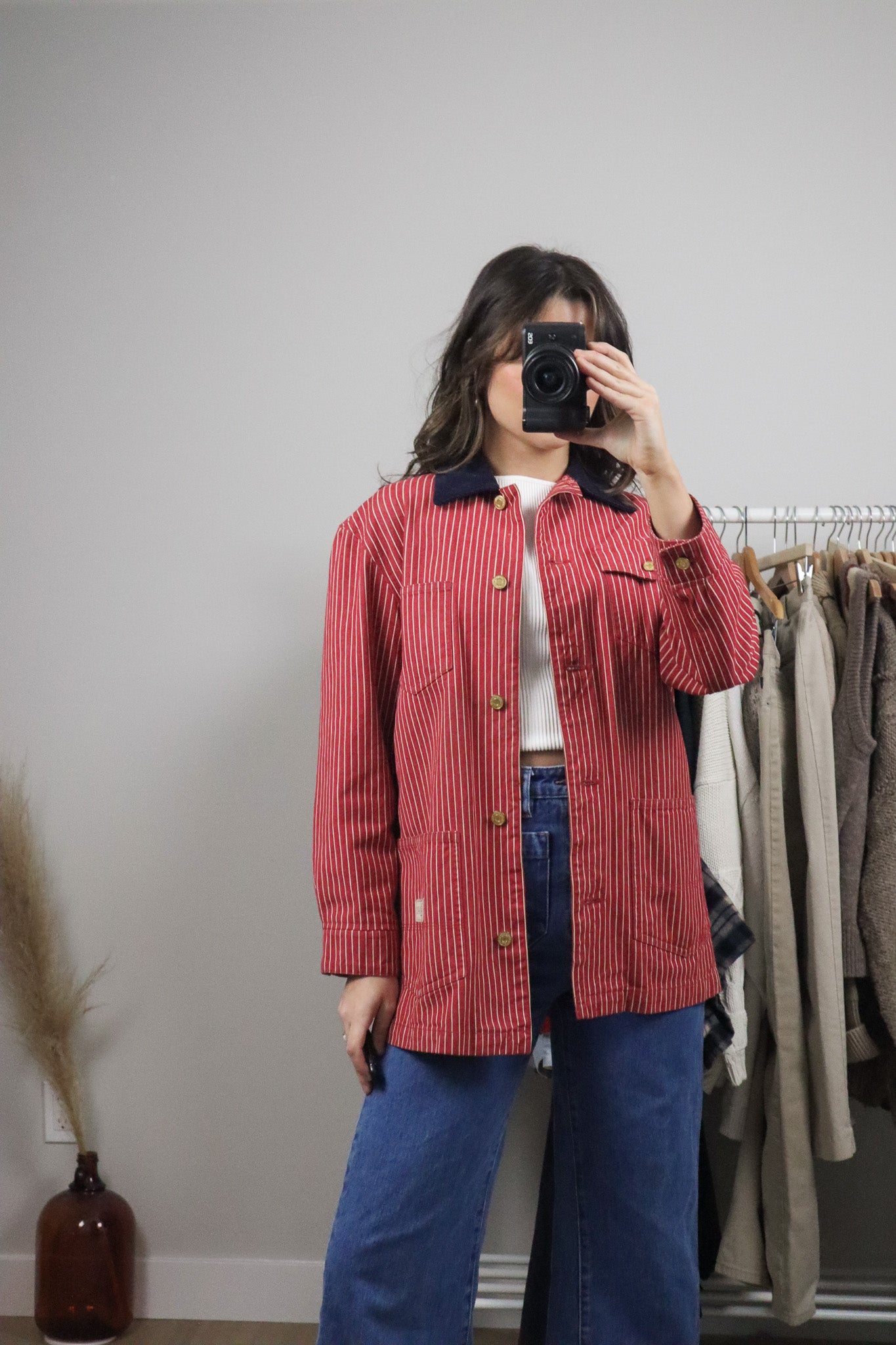Vintage x Ralph Lauren Pinstripe Barn Jacket (S)