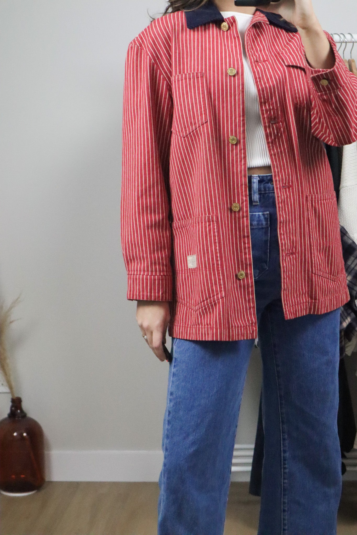 Vintage x Ralph Lauren Pinstripe Barn Jacket (S)