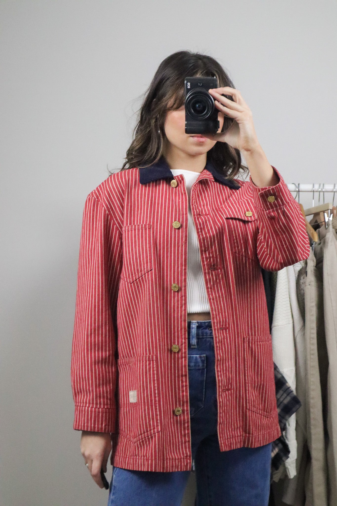 Vintage x Ralph Lauren Pinstripe Barn Jacket (S)