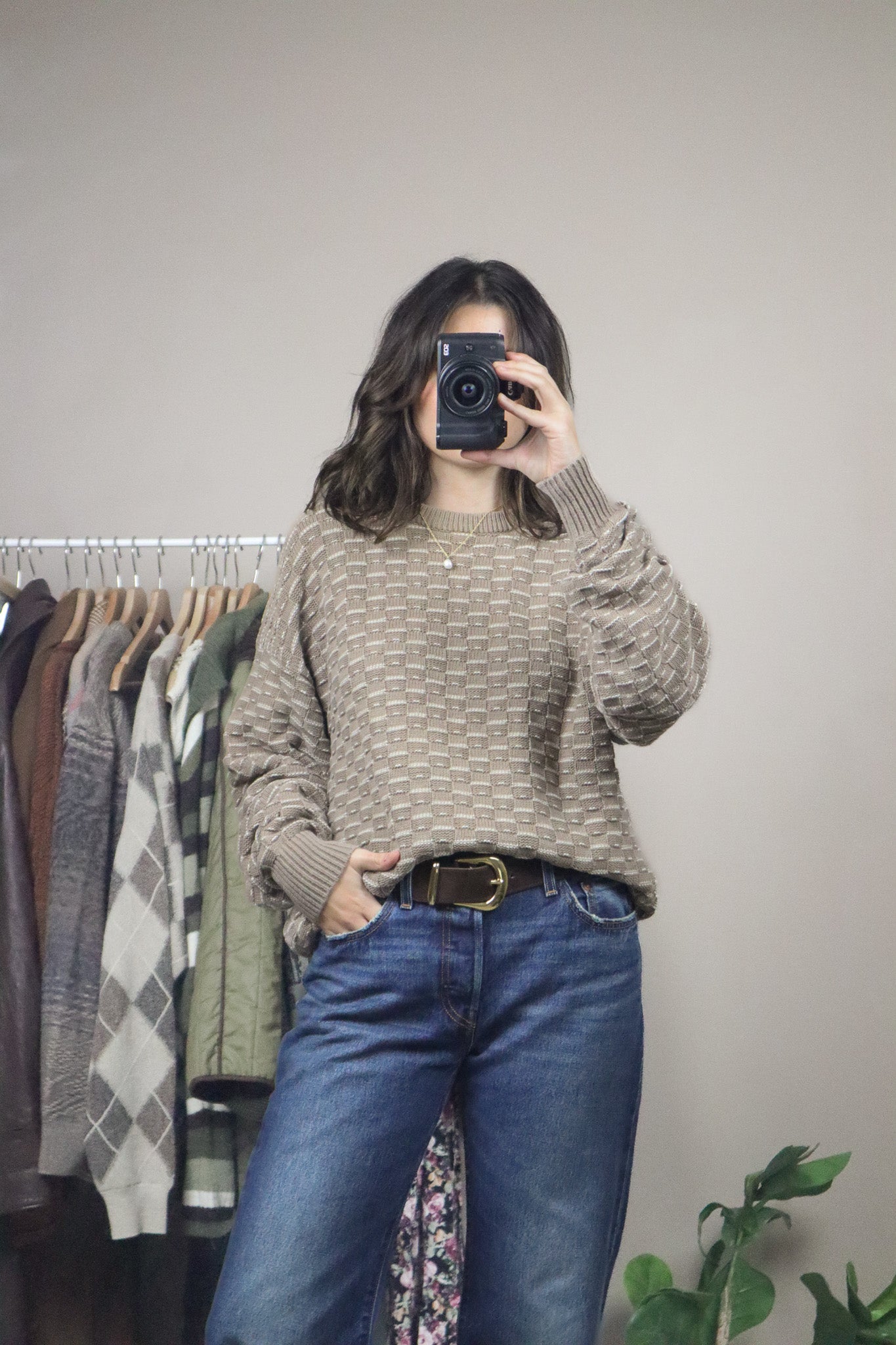 Made in USA x Vintage x Textured Knit (M)