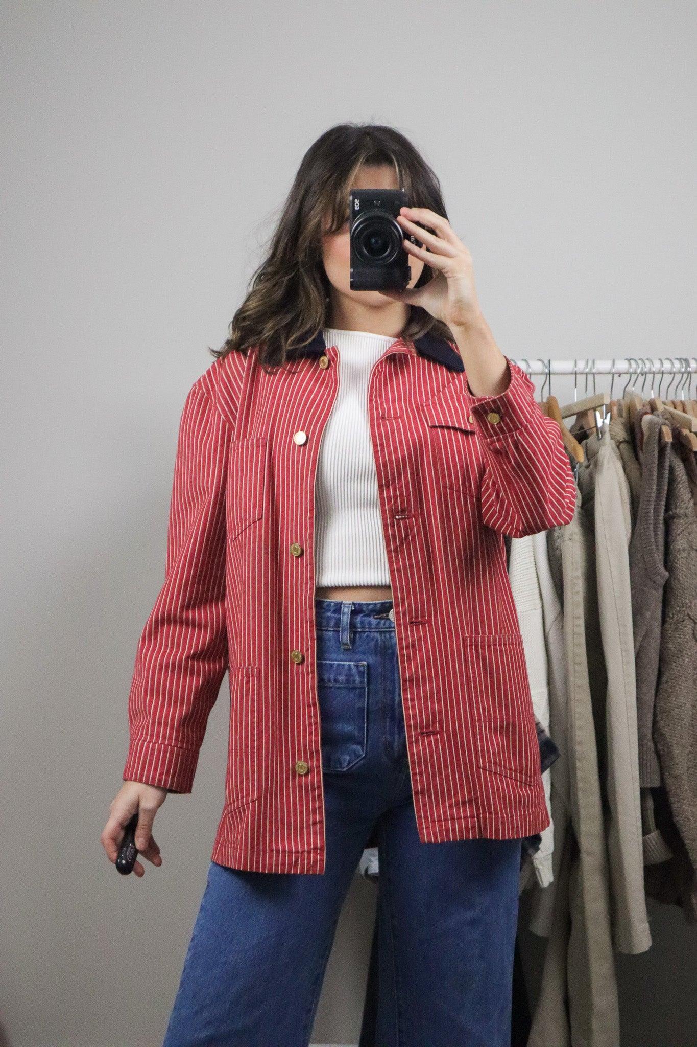 Vintage x Ralph Lauren Pinstripe Barn Jacket (S)