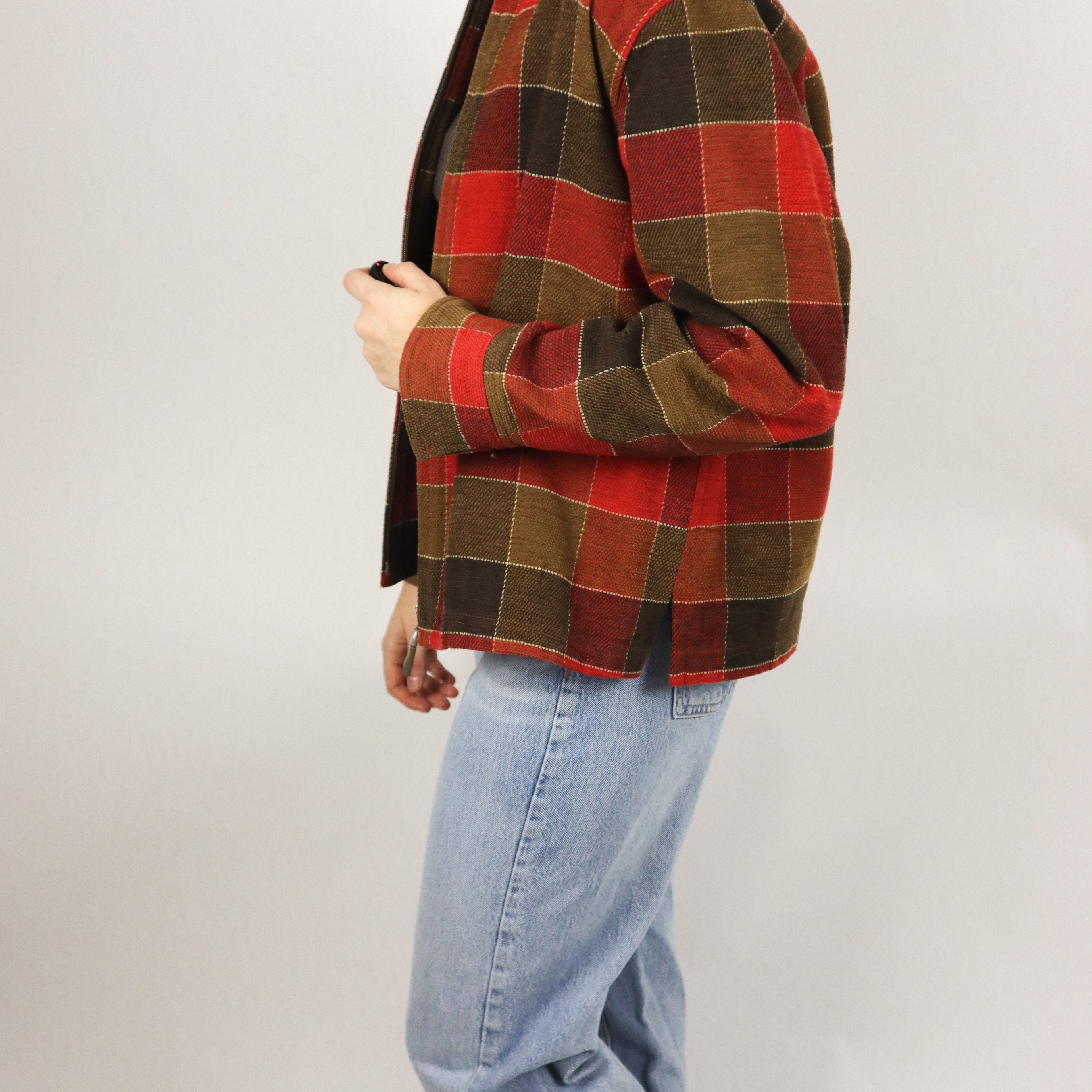 Vintage x Plaid Cropped Jacket (S/M)