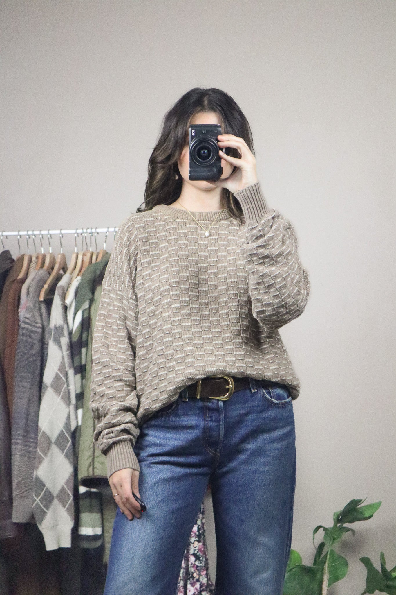 Made in USA x Vintage x Textured Knit (M)