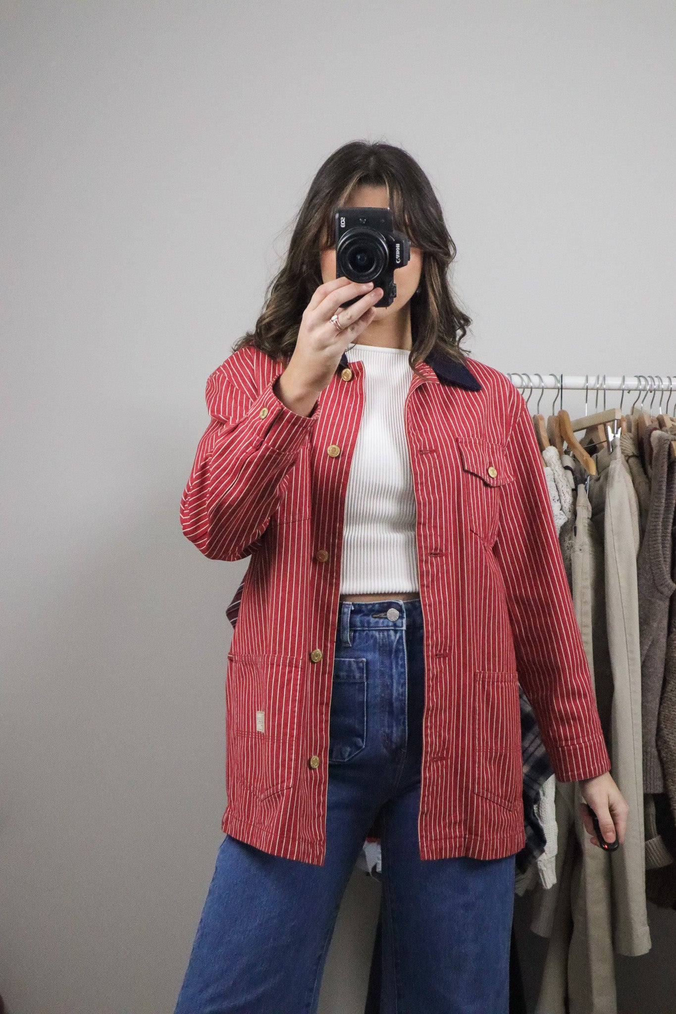 Vintage x Ralph Lauren Pinstripe Barn Jacket (S)