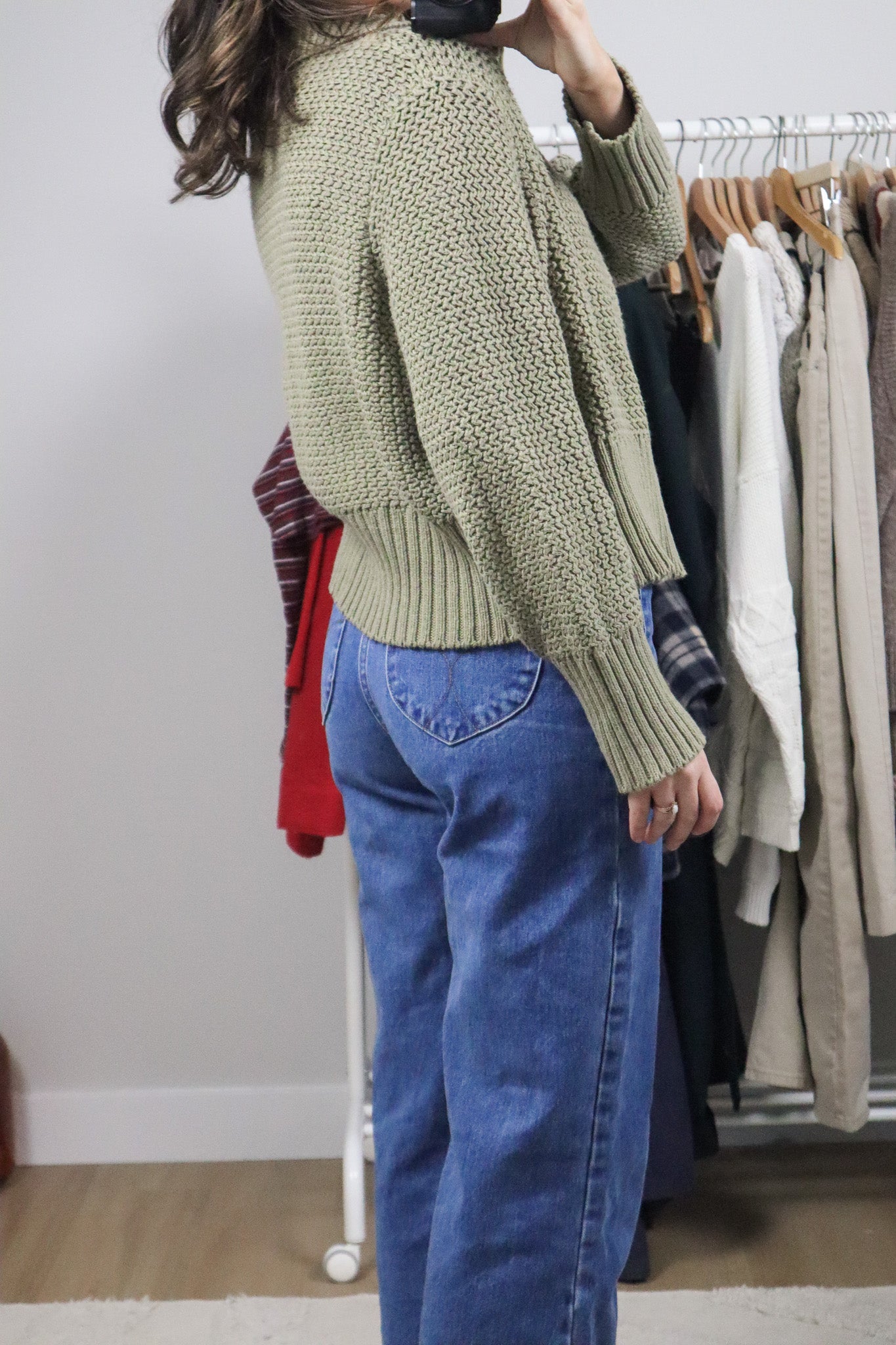 Made in USA xVintage x Cotton Chunky Knit Zip-Up (M)