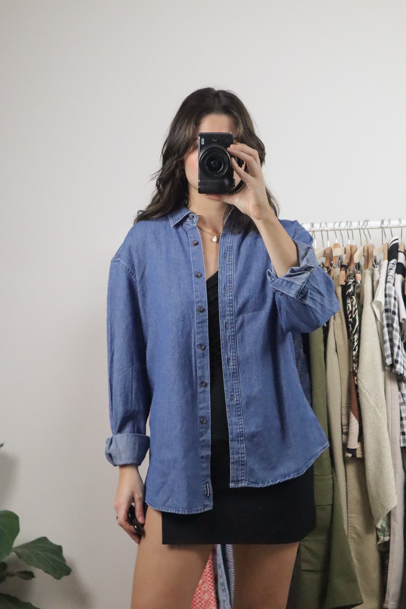 Vintage x Denim Button Up (XS-L)