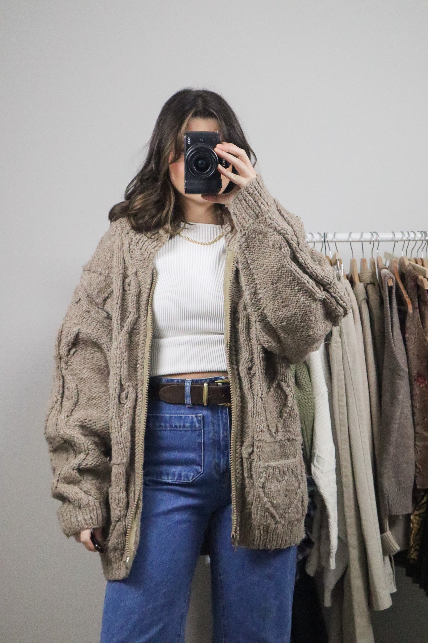 Handmade in Ecuador x Vintage x Wool Chunky Zip-Up (L/XL)