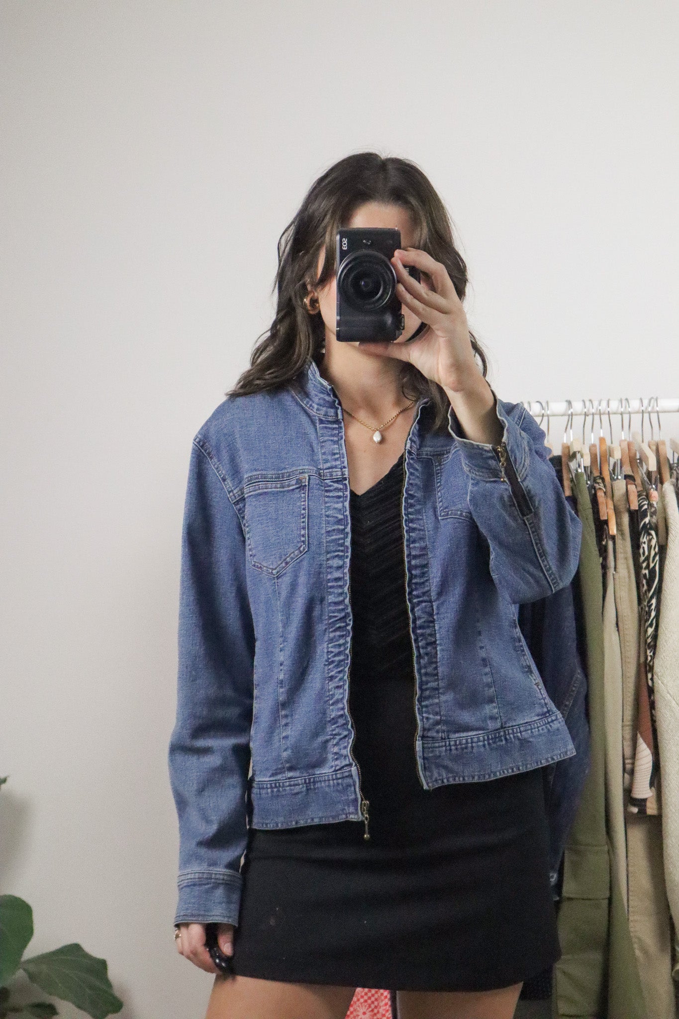Vintage x Lightweight Denim Collared Jacket (S)