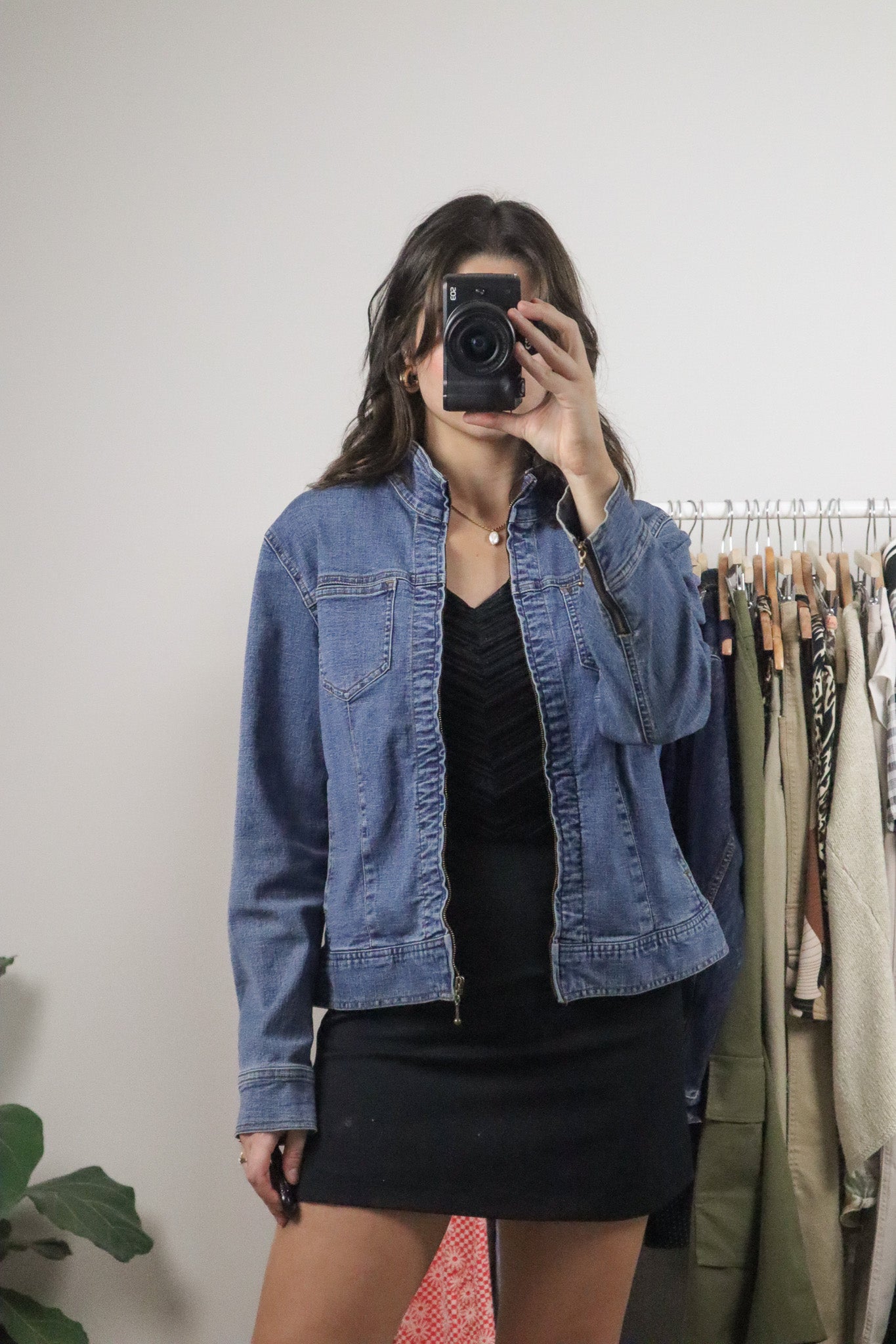 Vintage x Lightweight Denim Collared Jacket (S)