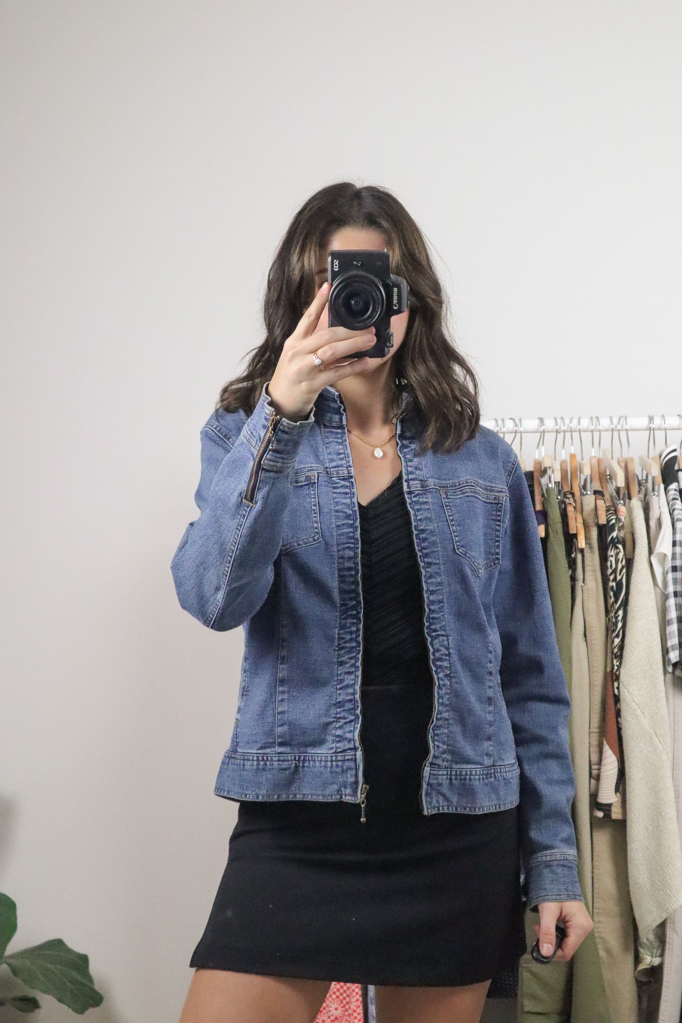 Vintage x Lightweight Denim Collared Jacket (S)