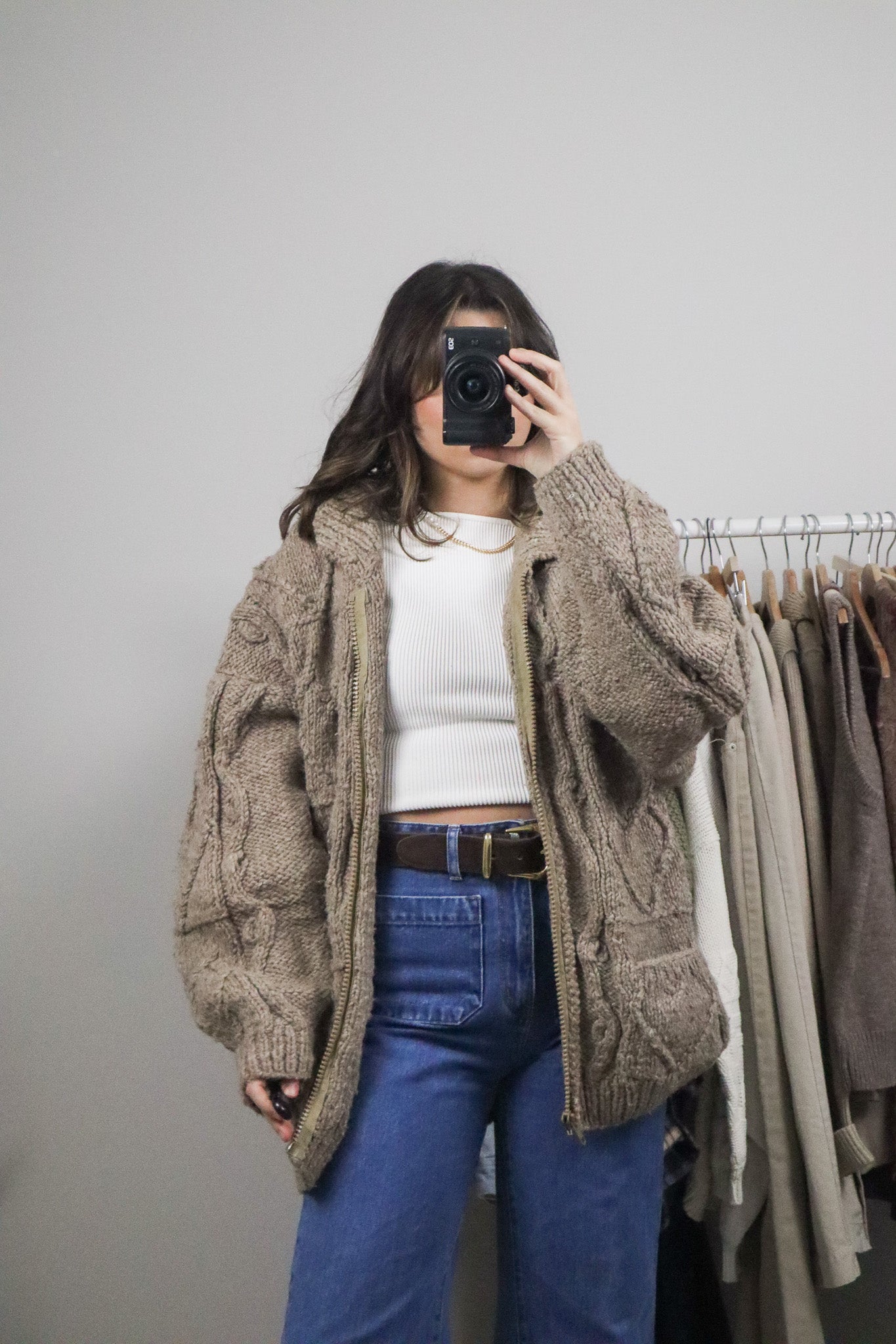 Handmade in Ecuador x Vintage x Wool Chunky Zip-Up (L/XL)
