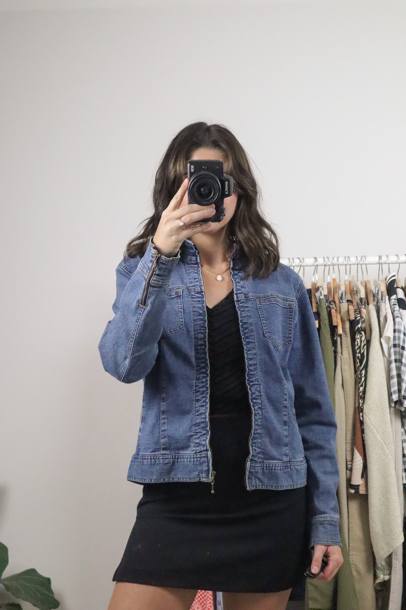 Vintage x Lightweight Denim Collared Jacket (S)