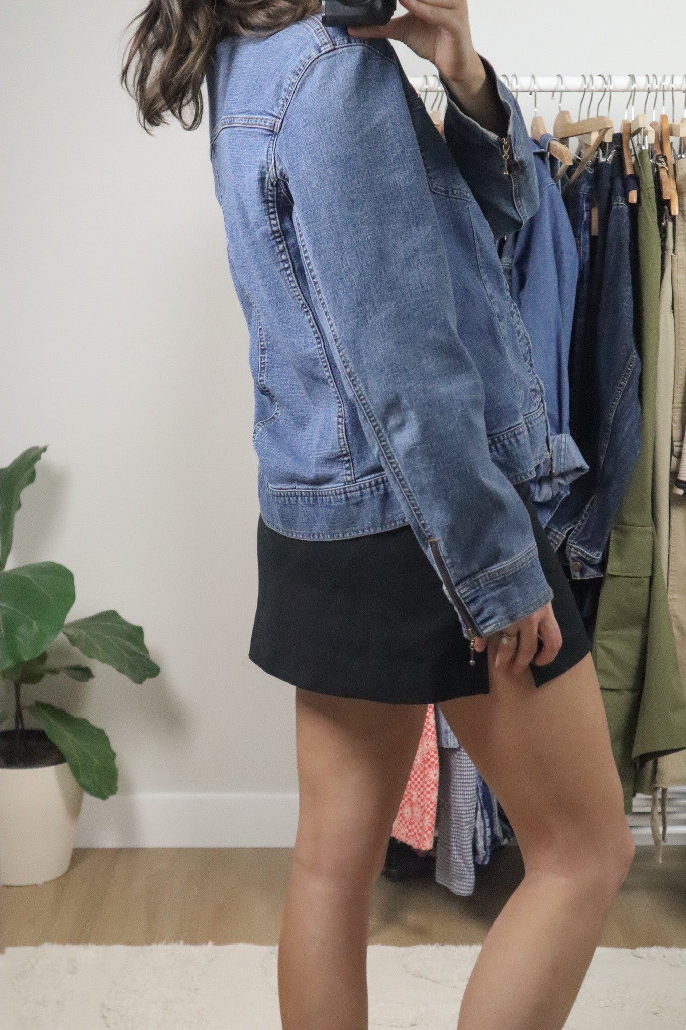 Vintage x Lightweight Denim Collared Jacket (S)