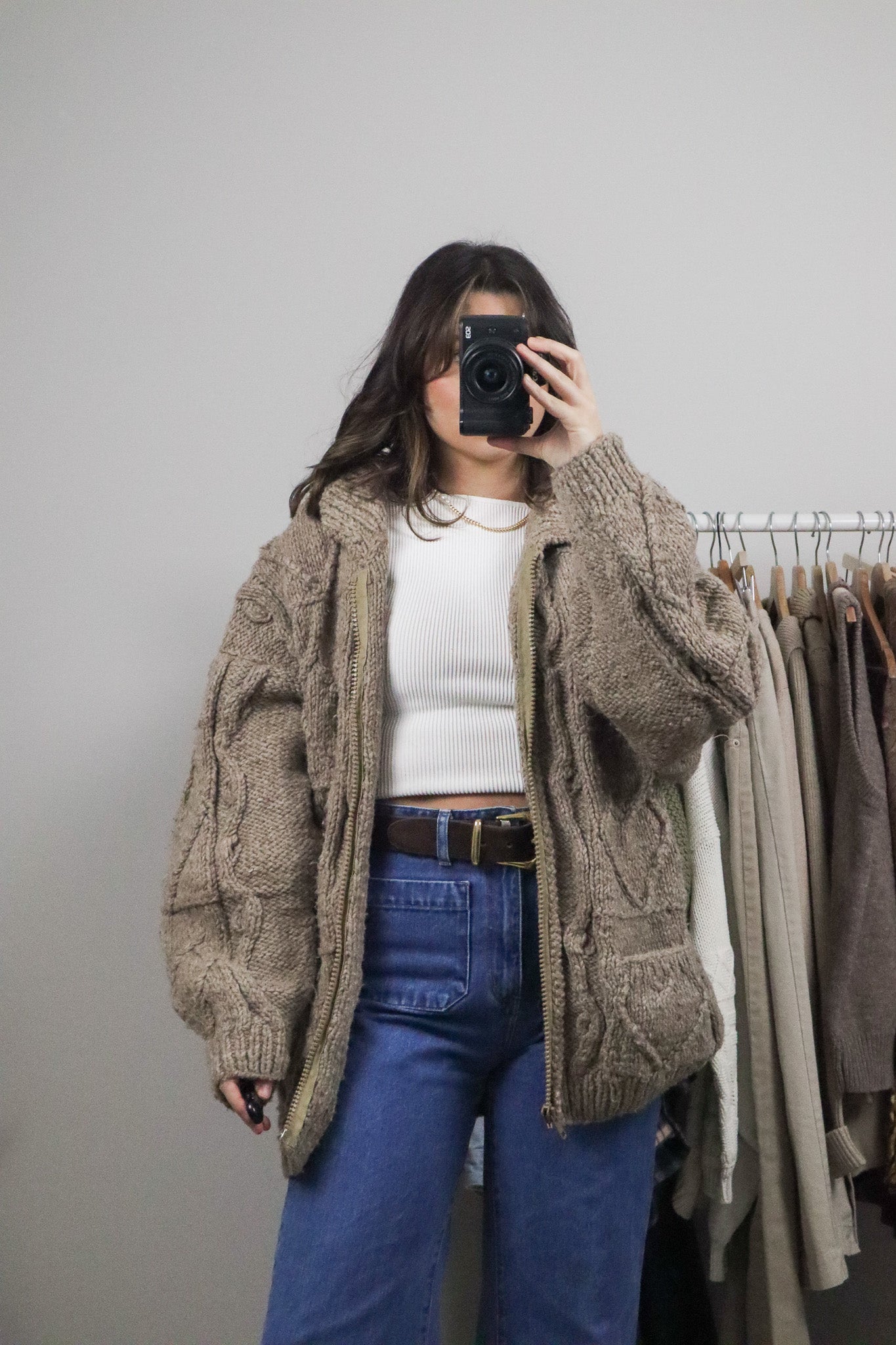 Handmade in Ecuador x Vintage x Wool Chunky Zip-Up (L/XL)
