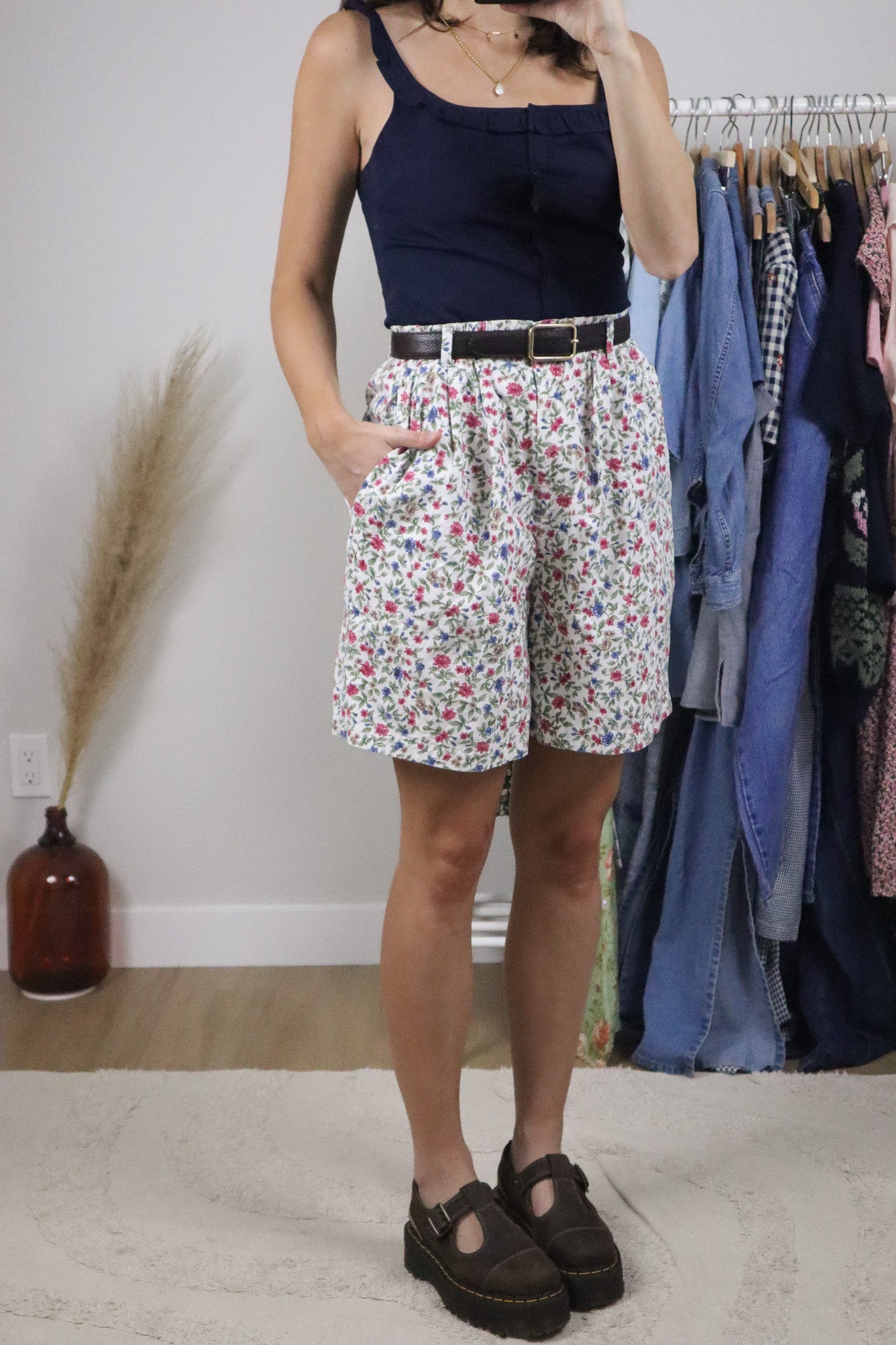 Vintage x Cotton Floral Shorts (S)