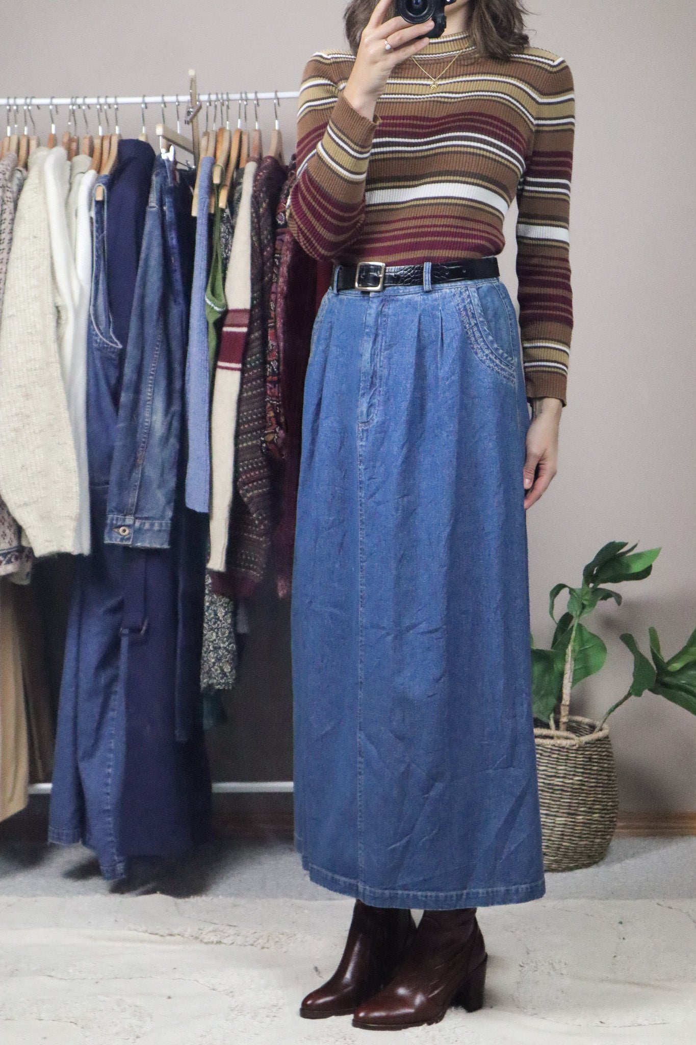 Vintage x Denim Maxi Skirt (6)