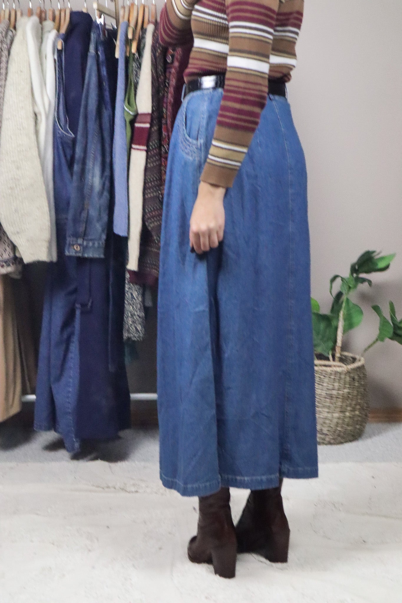 Vintage x Denim Maxi Skirt (6)