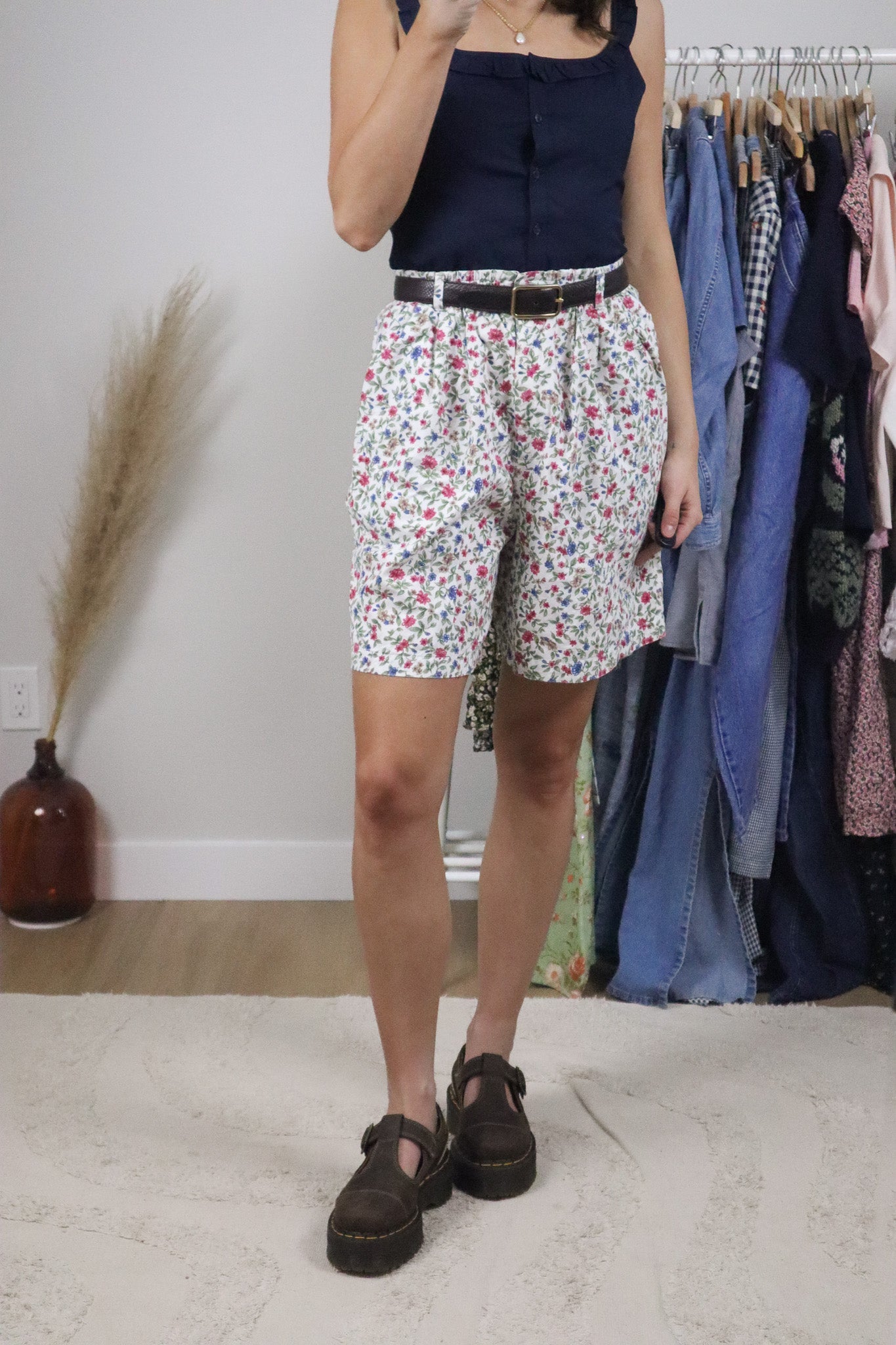Vintage x Cotton Floral Shorts (S)