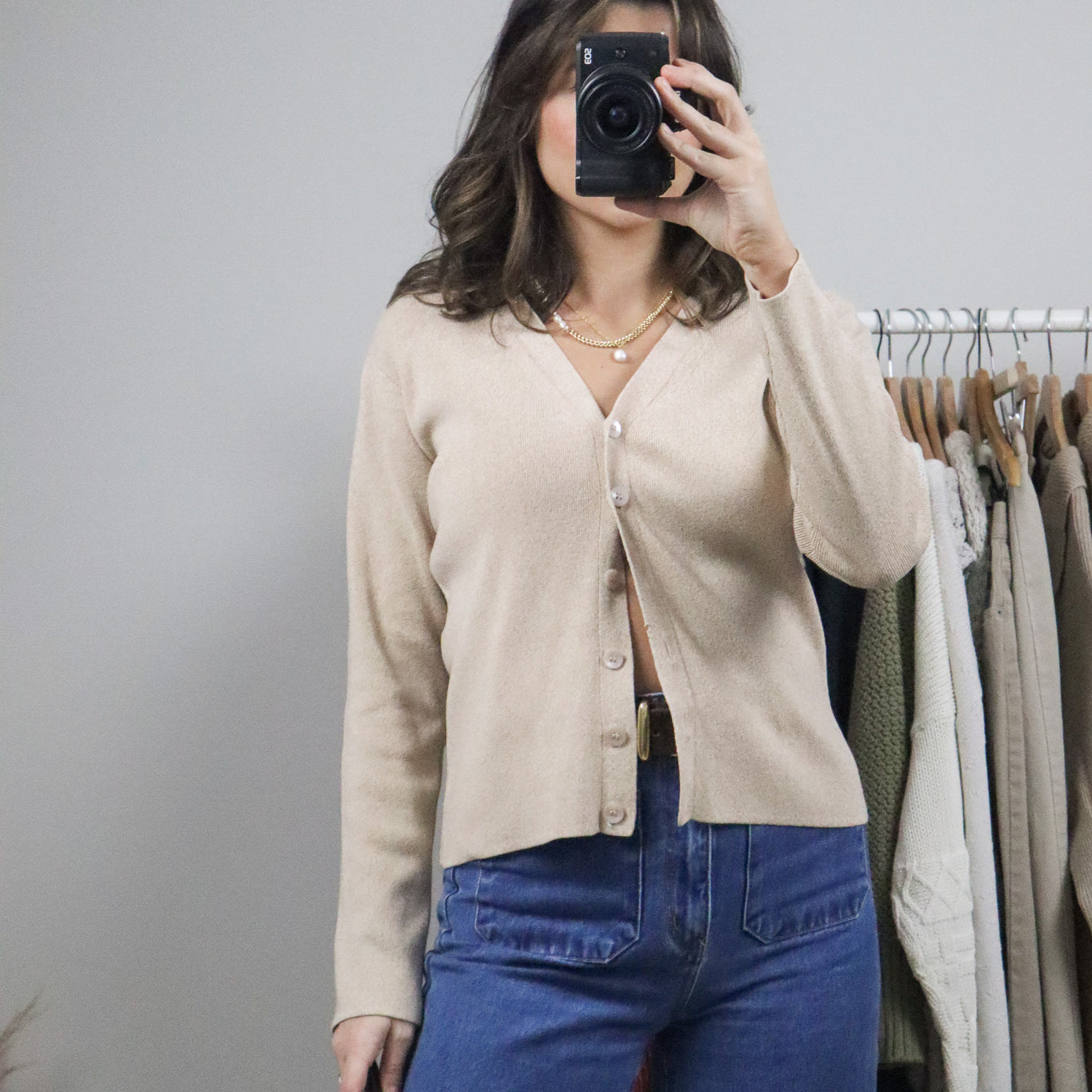 Vintage x Fitted Cardigan (M)