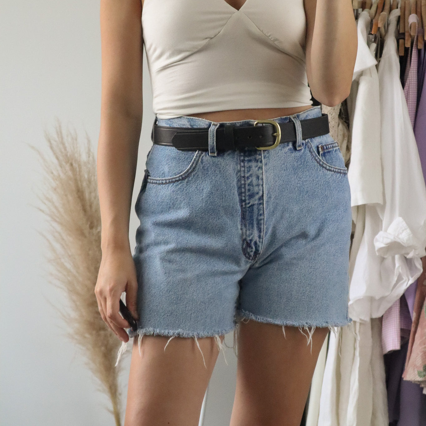 Vintage x Leather Belt (M)