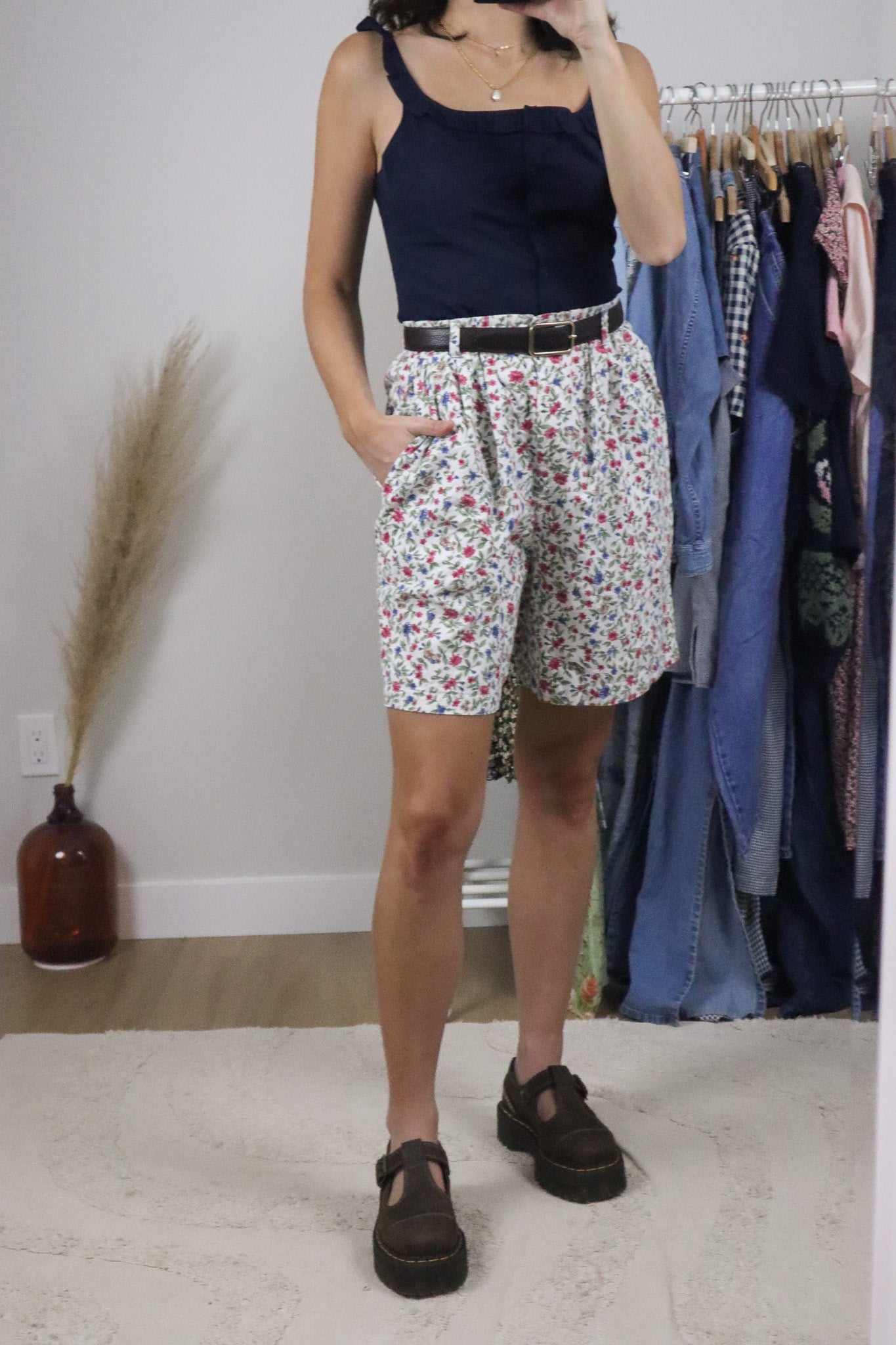 Vintage x Cotton Floral Shorts (S)