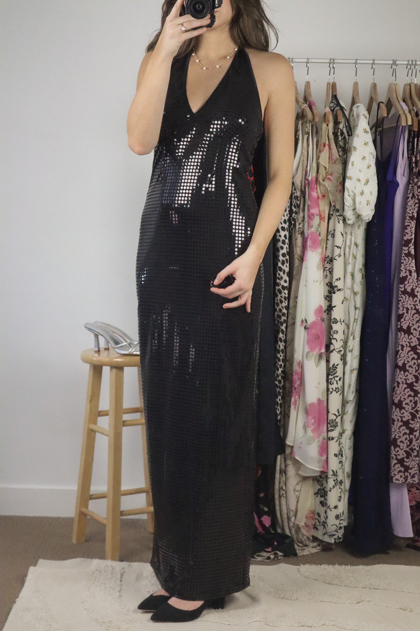 Vintage x Made in Canada x Halter Sequence Dress (S)