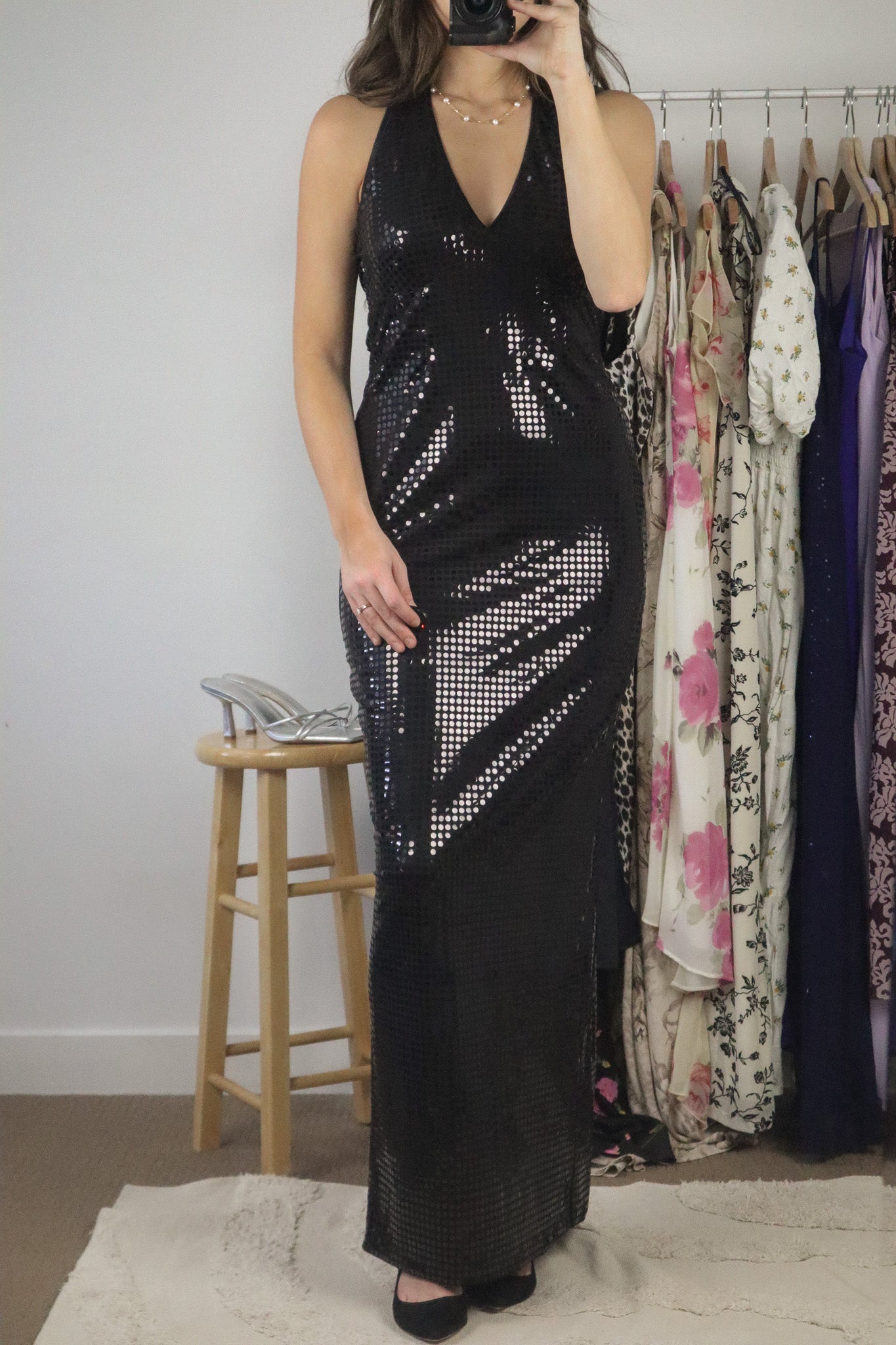 Vintage x Made in Canada x Halter Sequence Dress (S)