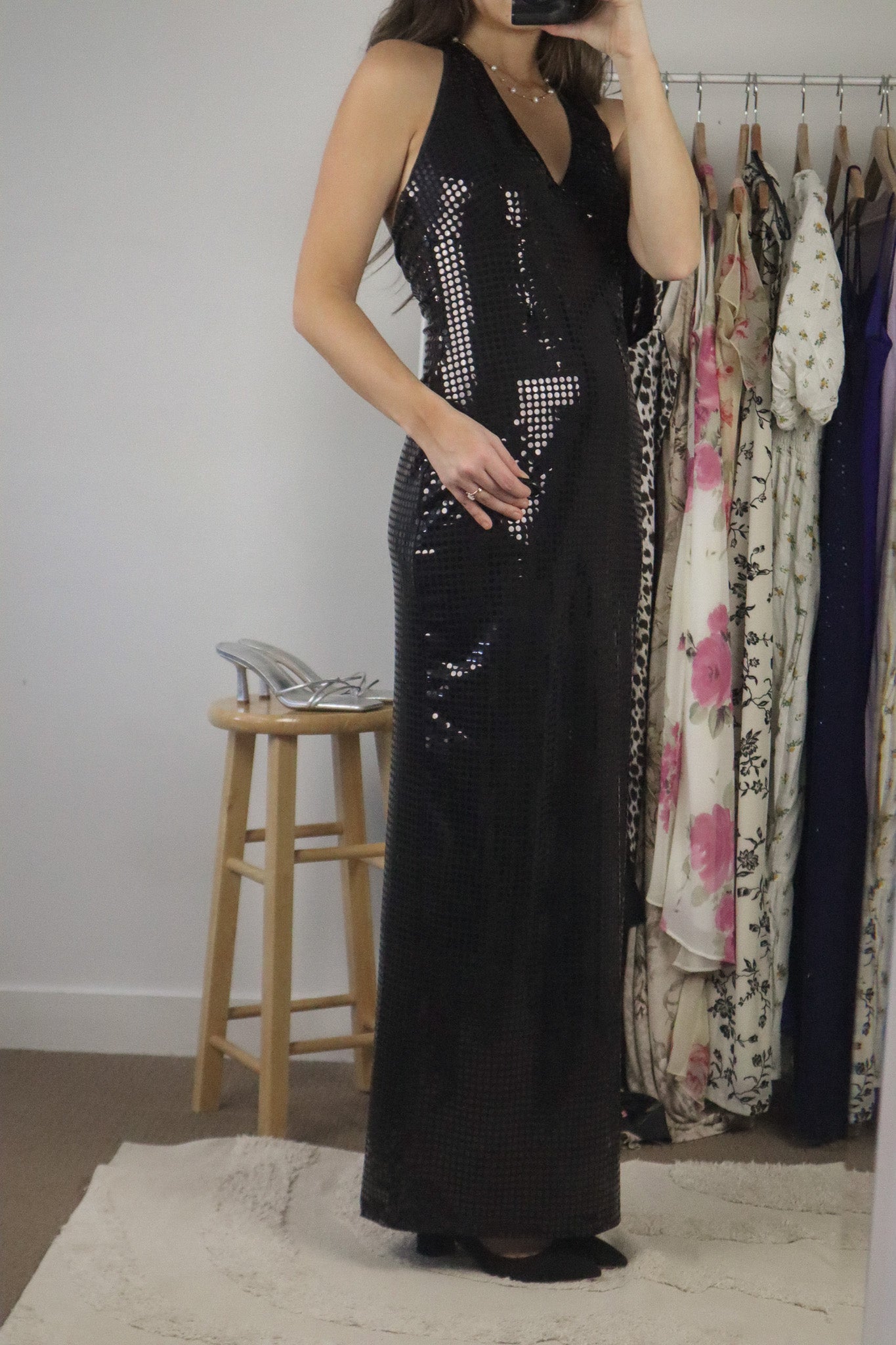Vintage x Made in Canada x Halter Sequence Dress (S)