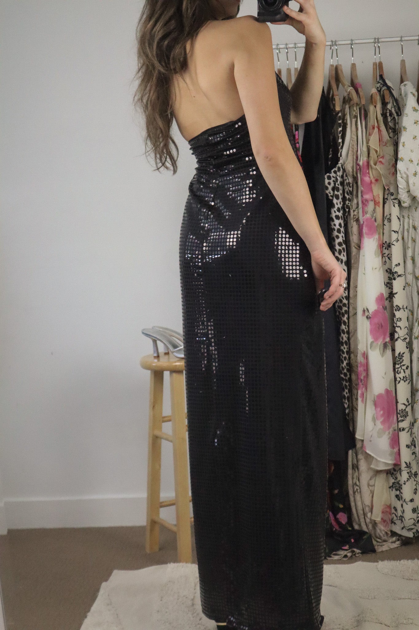 Vintage x Made in Canada x Halter Sequence Dress (S)