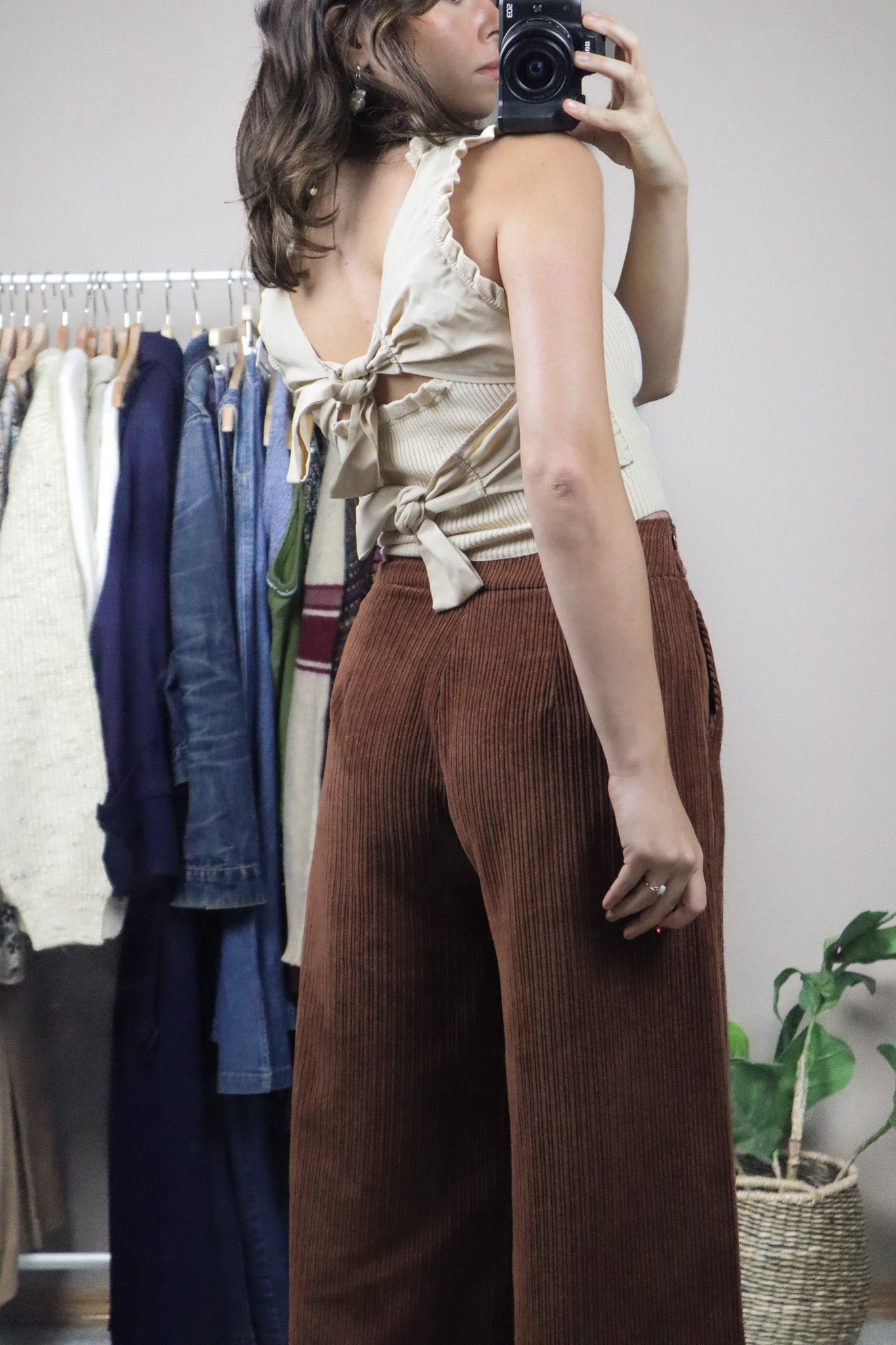 Modern x Anthropologie Floral Open Back Tank (XS)