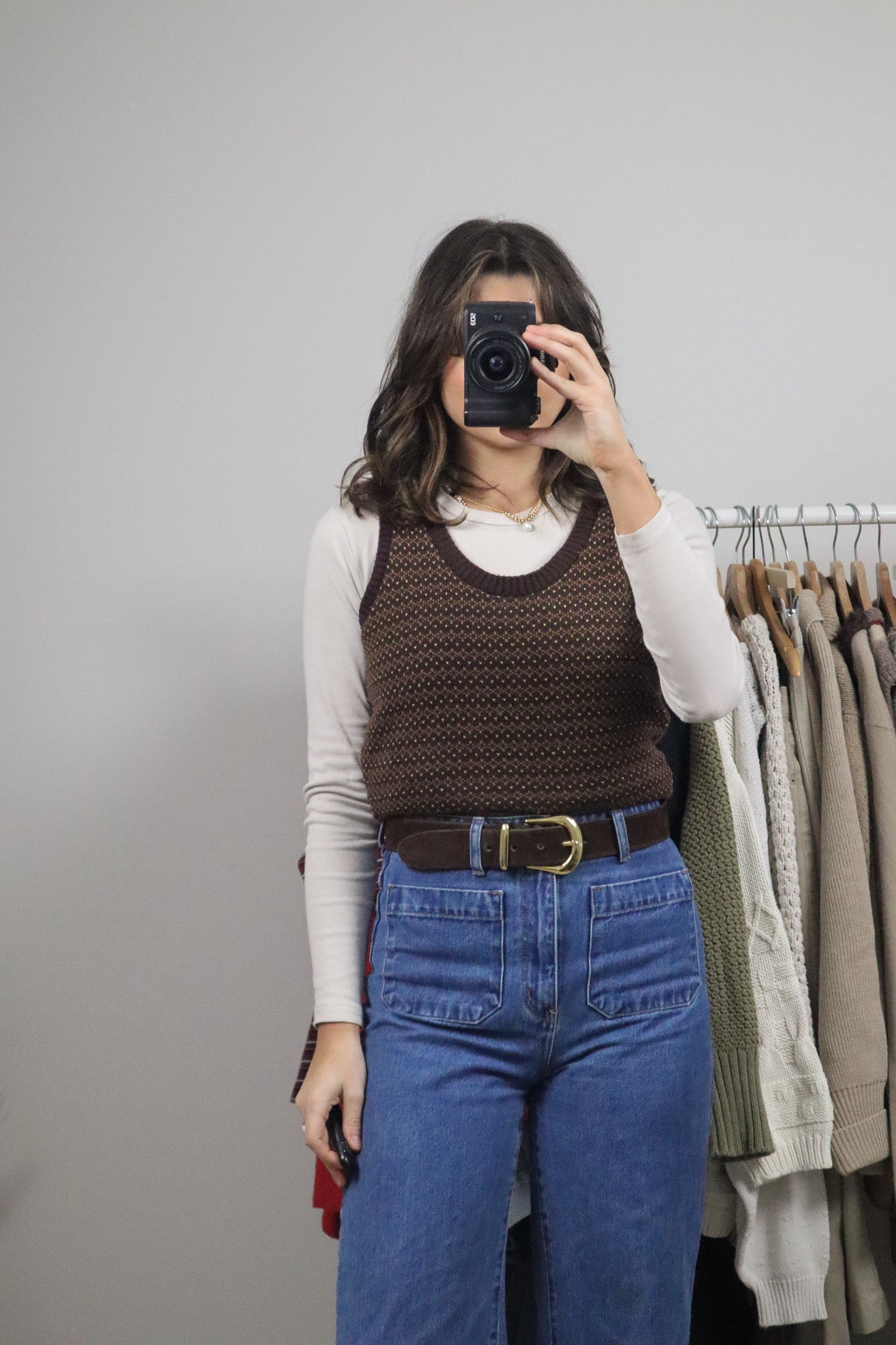 Vintage x Patterned Vest (S)