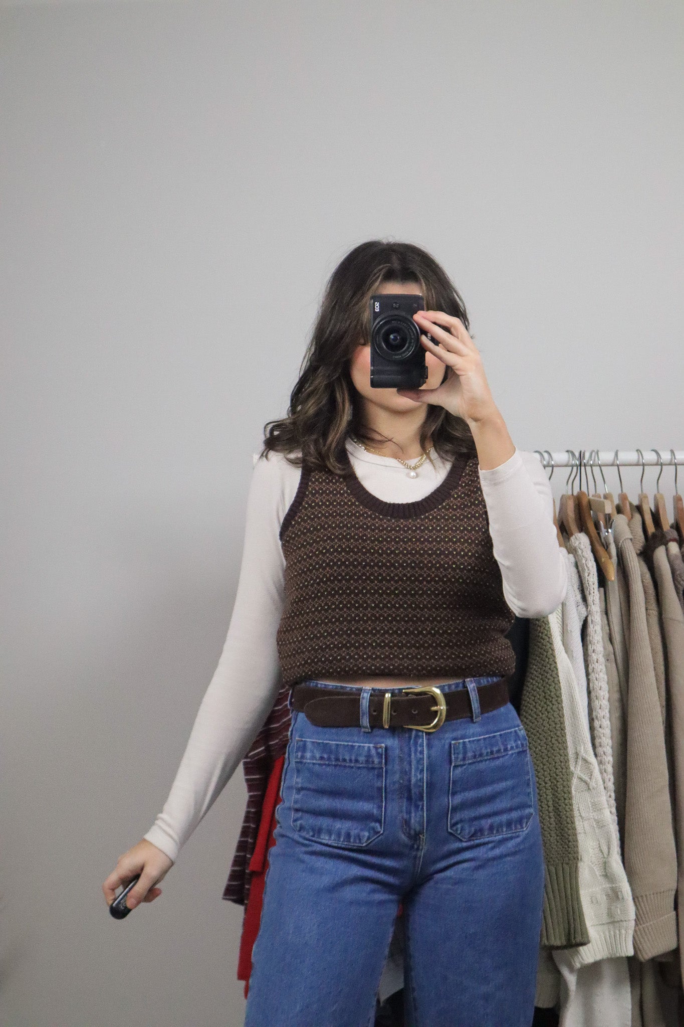 Vintage x Patterned Vest (S)