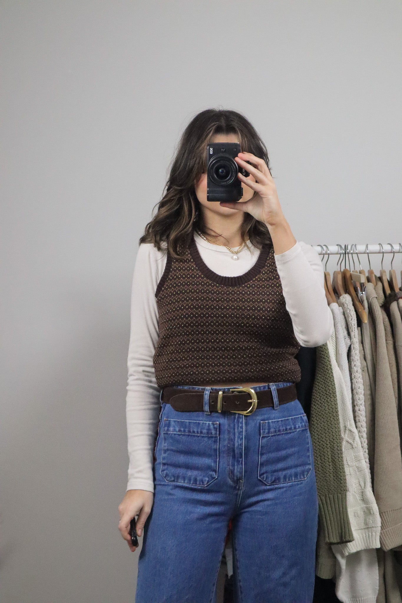 Vintage x Patterned Vest (S)