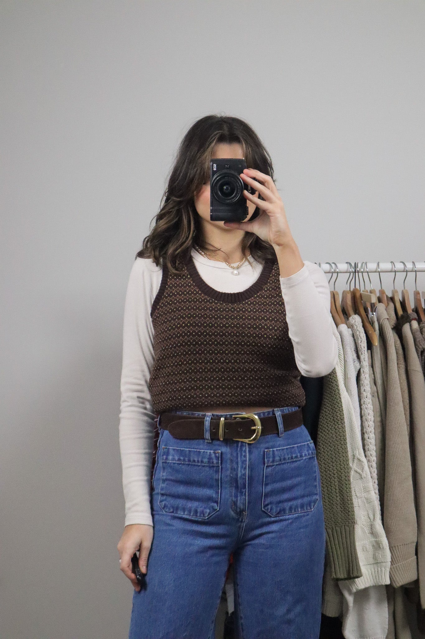 Vintage x Patterned Vest (S)
