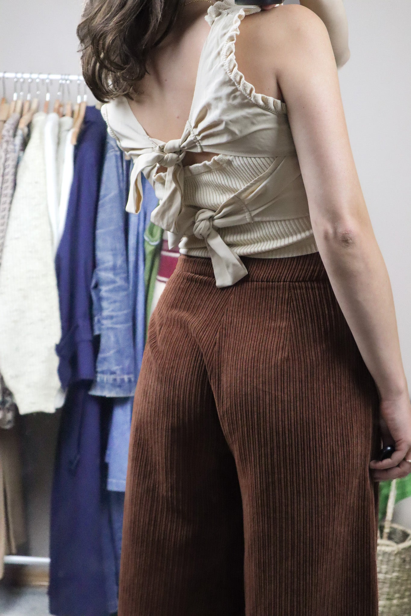 Modern x Anthropologie Floral Open Back Tank (XS)