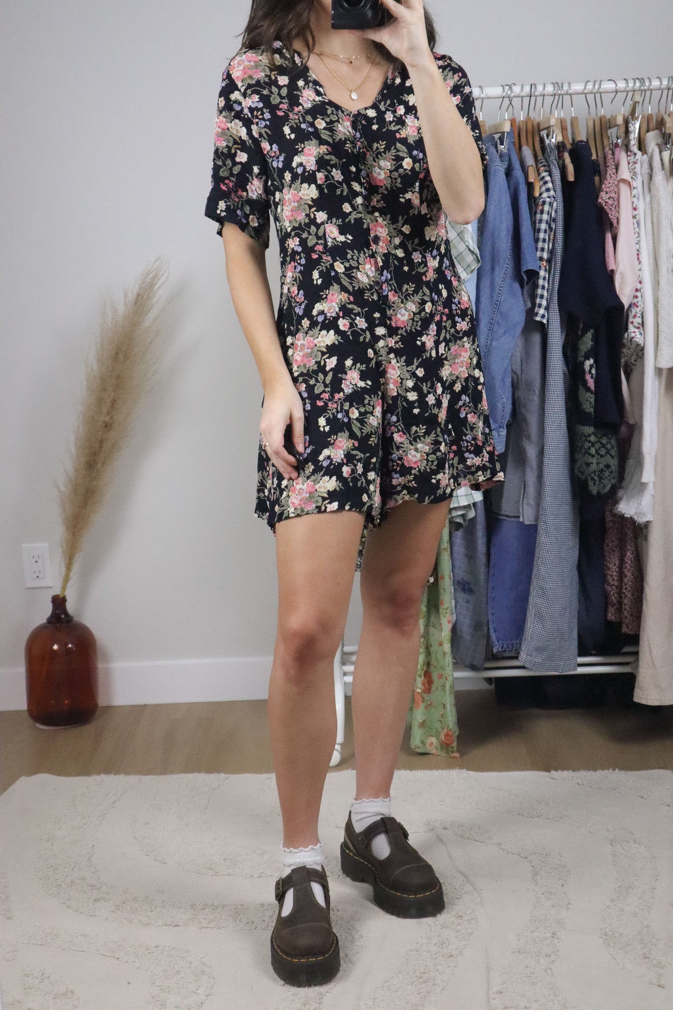 Vintage x Floral Romper (S)