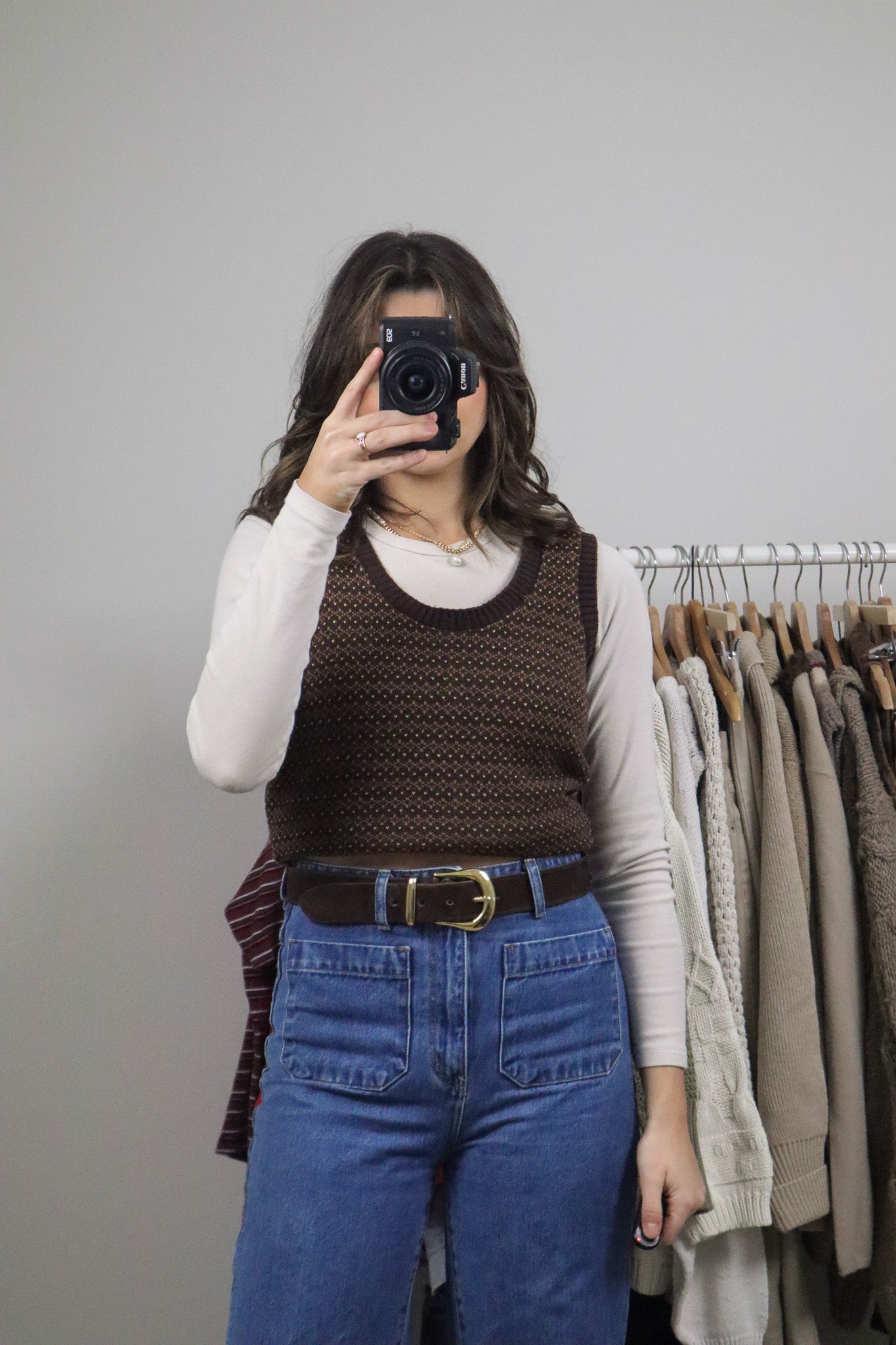 Vintage x Patterned Vest (S)