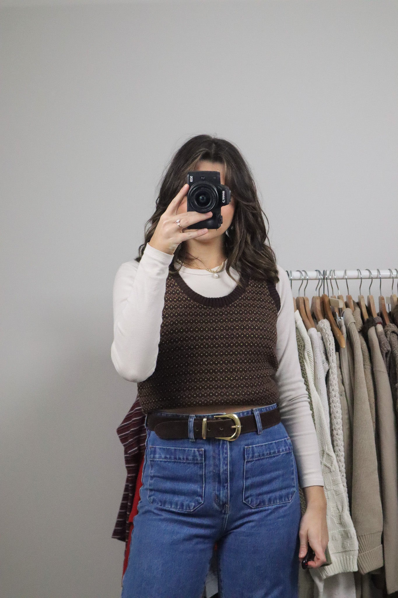 Vintage x Patterned Vest (S)