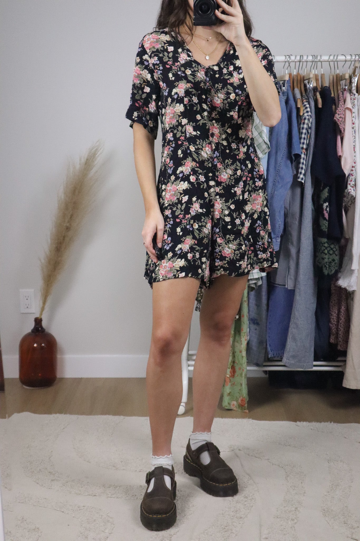 Vintage x Floral Romper (S)