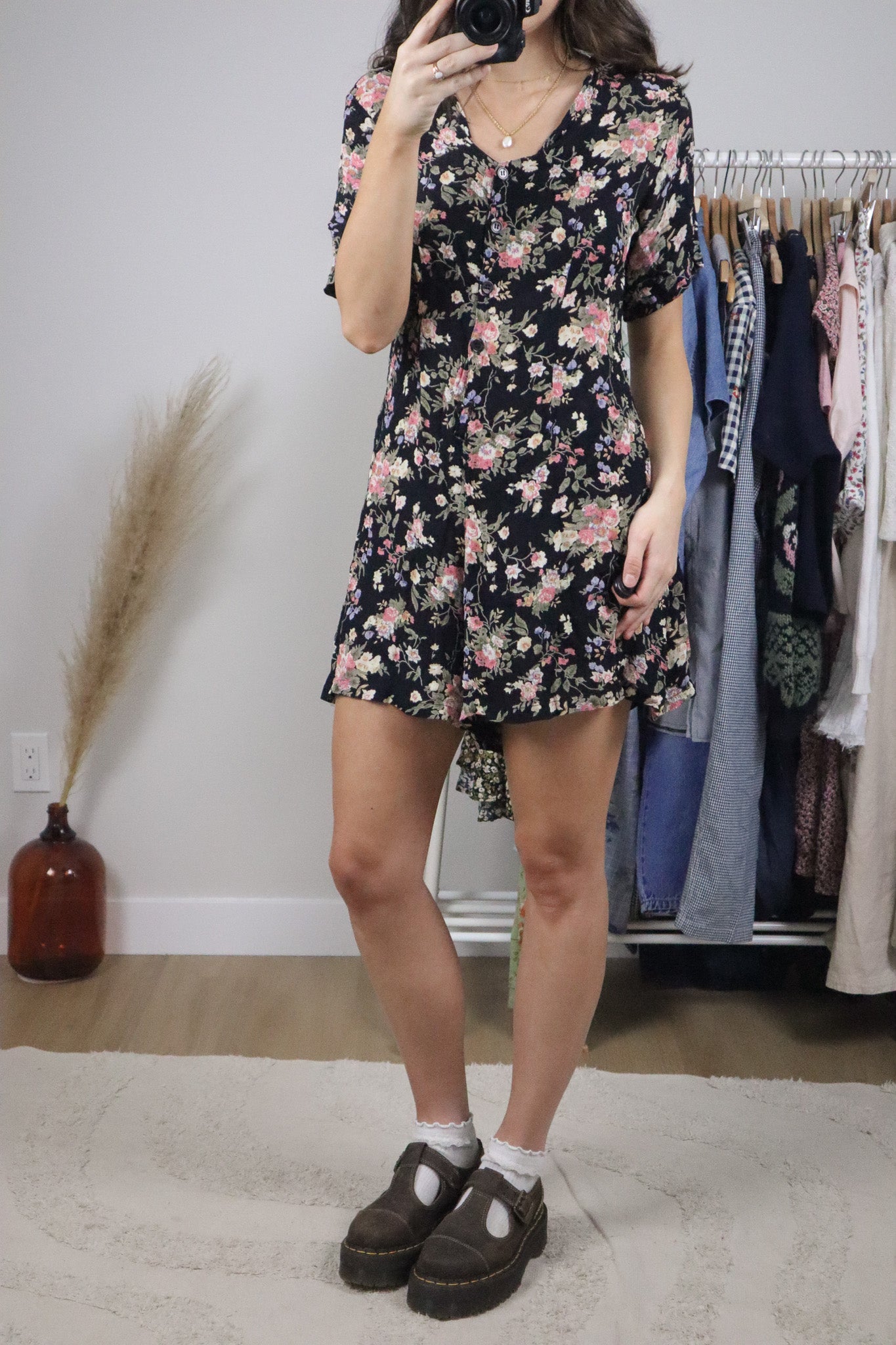 Vintage x Floral Romper (S)
