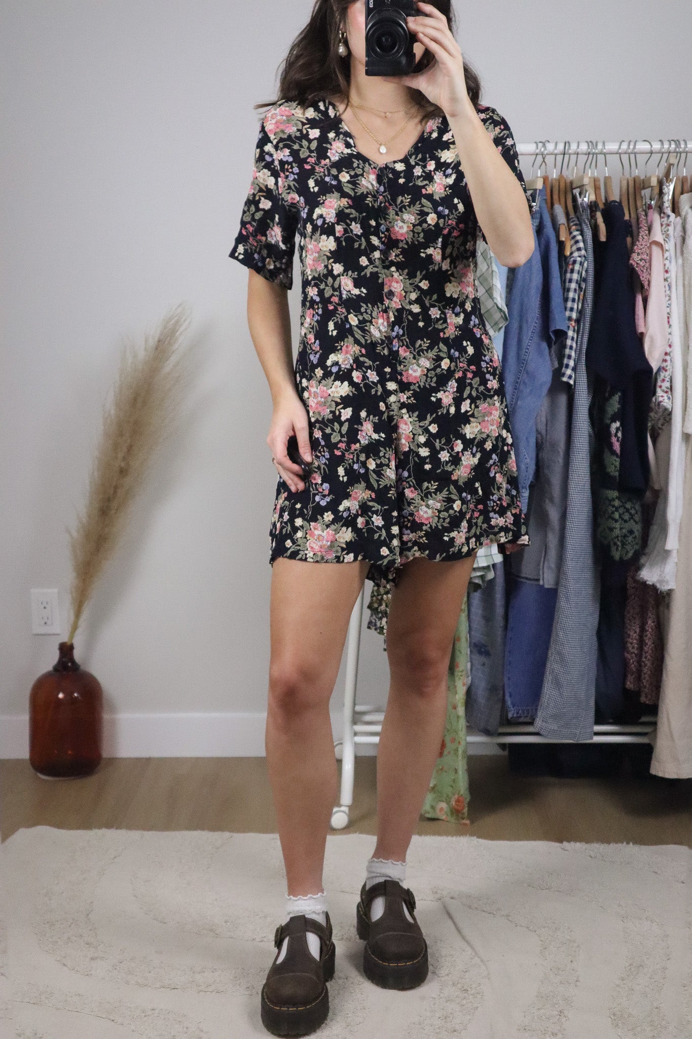 Vintage x Floral Romper (S)