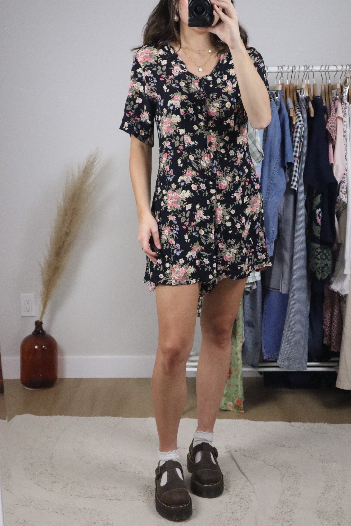Vintage x Floral Romper (S)