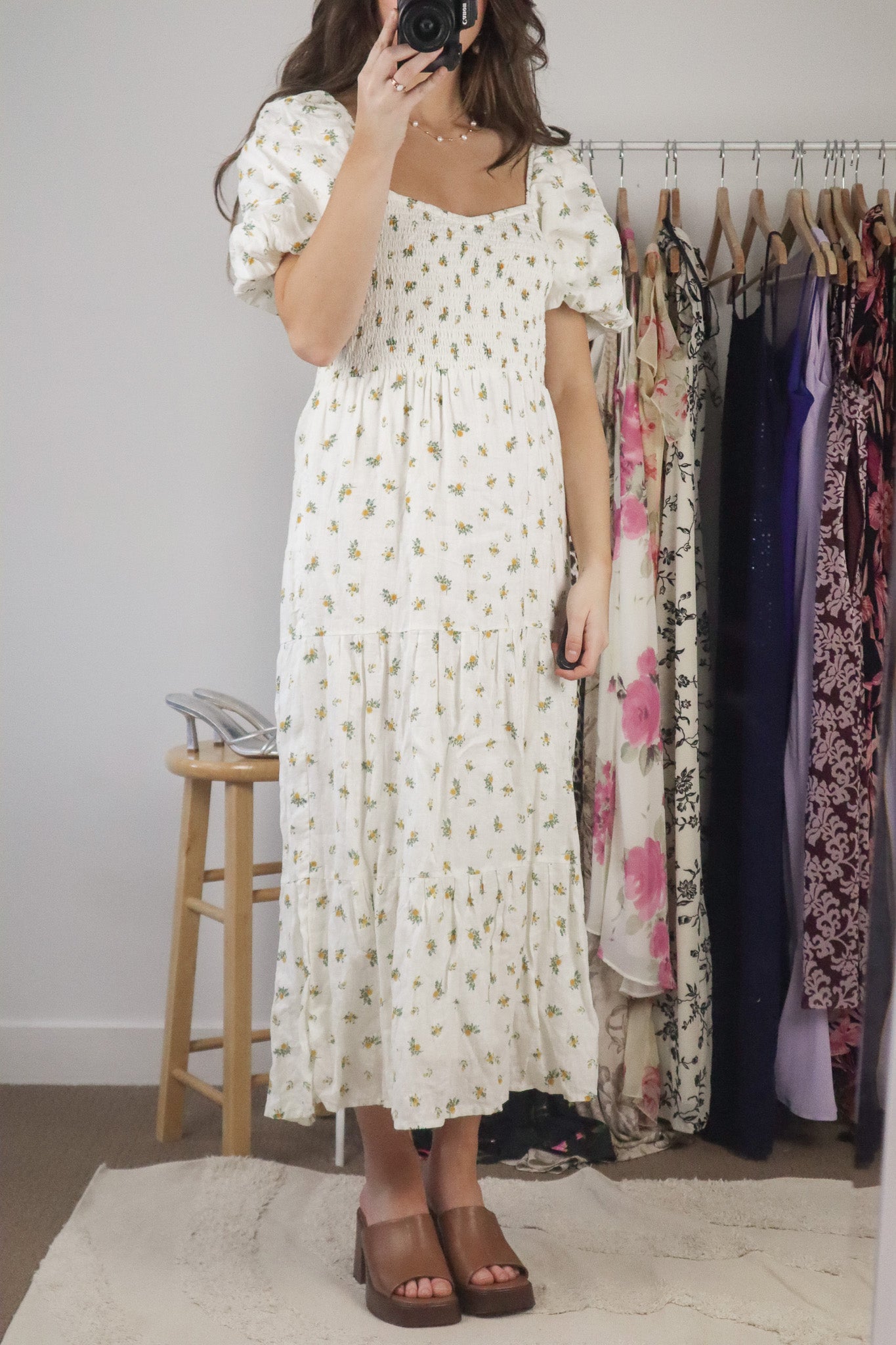 Faithful the Brand x Linen Floral Maxi Dress (S)