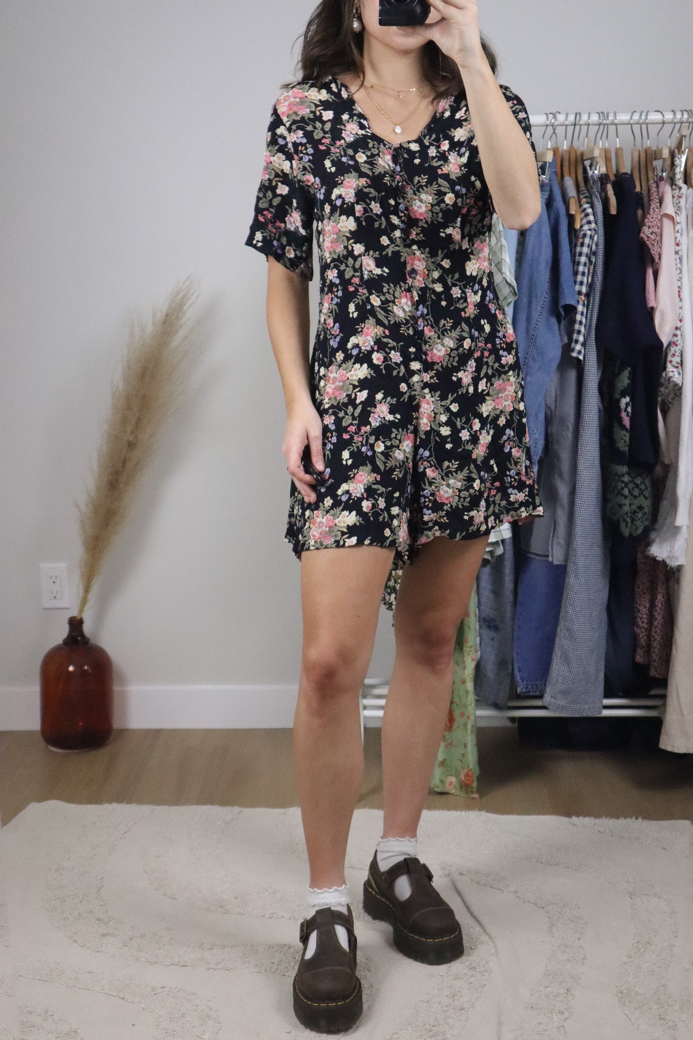 Vintage x Floral Romper (S)
