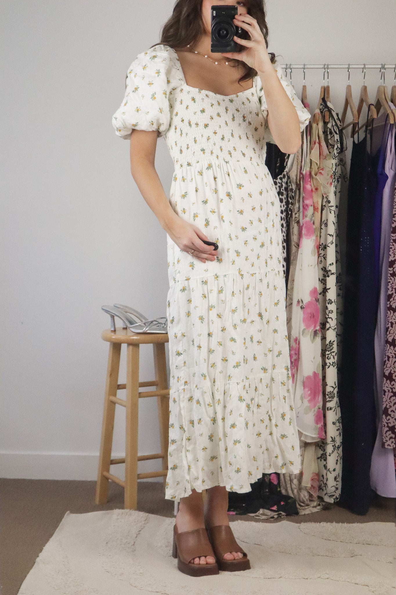 Faithful the Brand x Linen Floral Maxi Dress (S)
