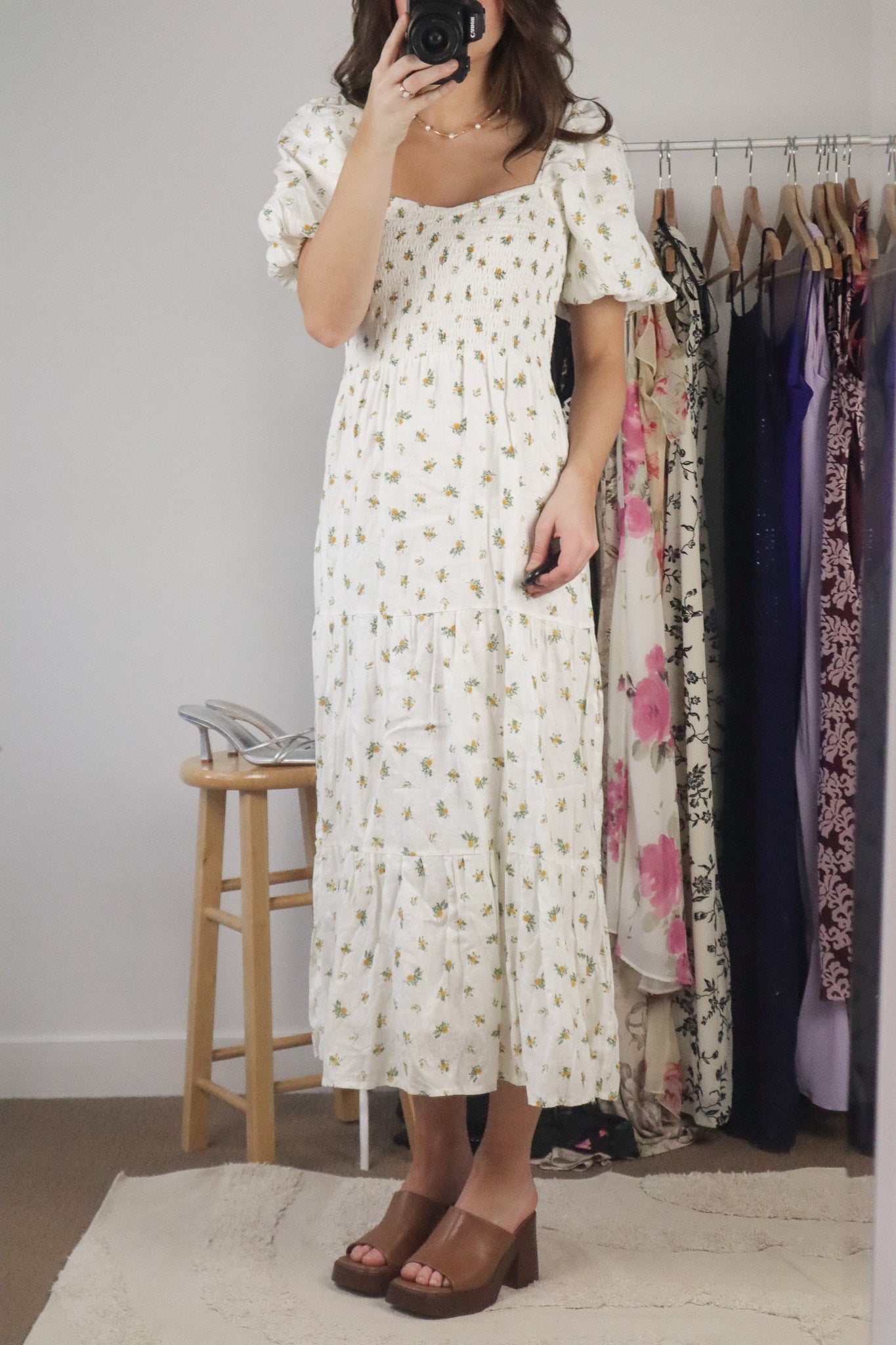 Faithful the Brand x Linen Floral Maxi Dress (S)