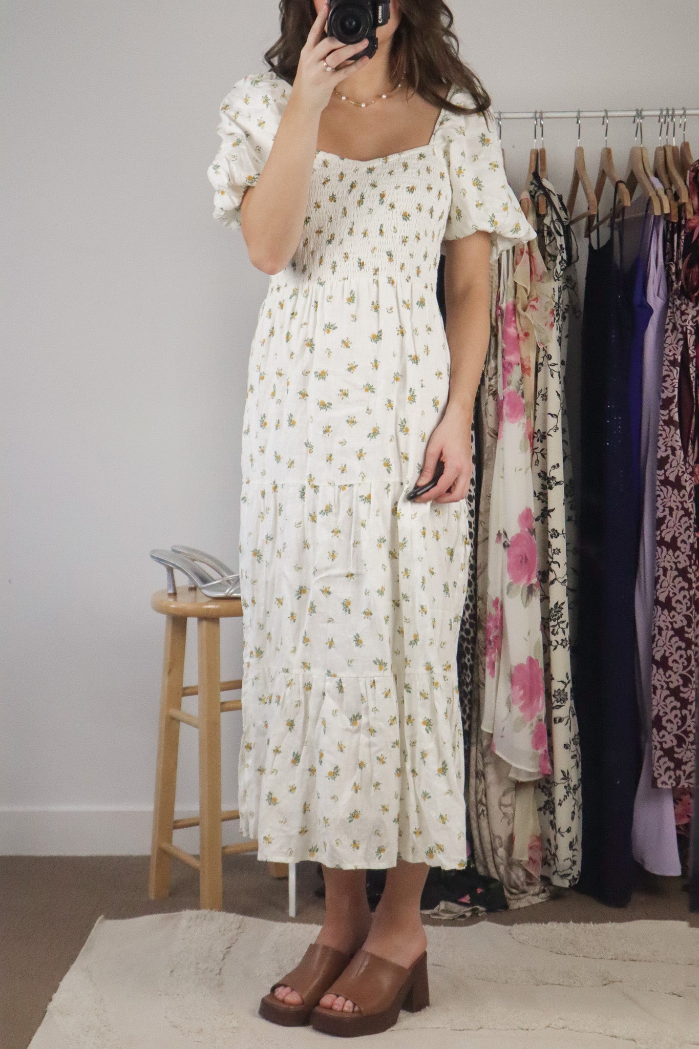 Faithful the Brand x Linen Floral Maxi Dress (S)