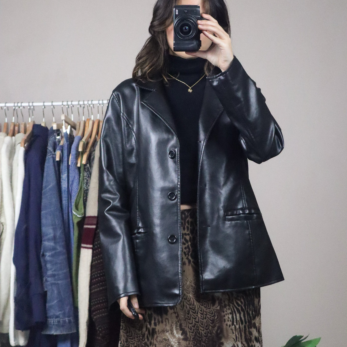 Made in Italy x Vintage x Faux Leather Jacket (S)