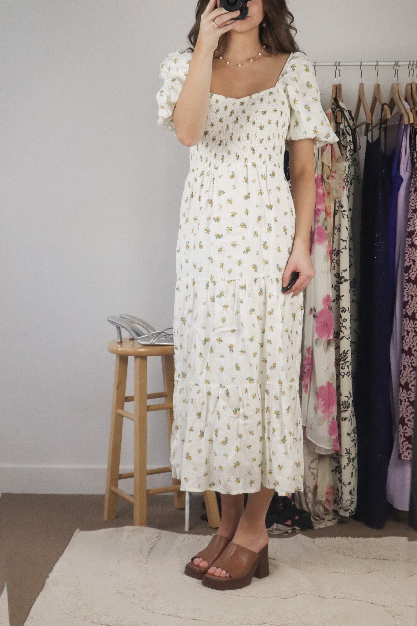 Faithful the Brand x Linen Floral Maxi Dress (S)